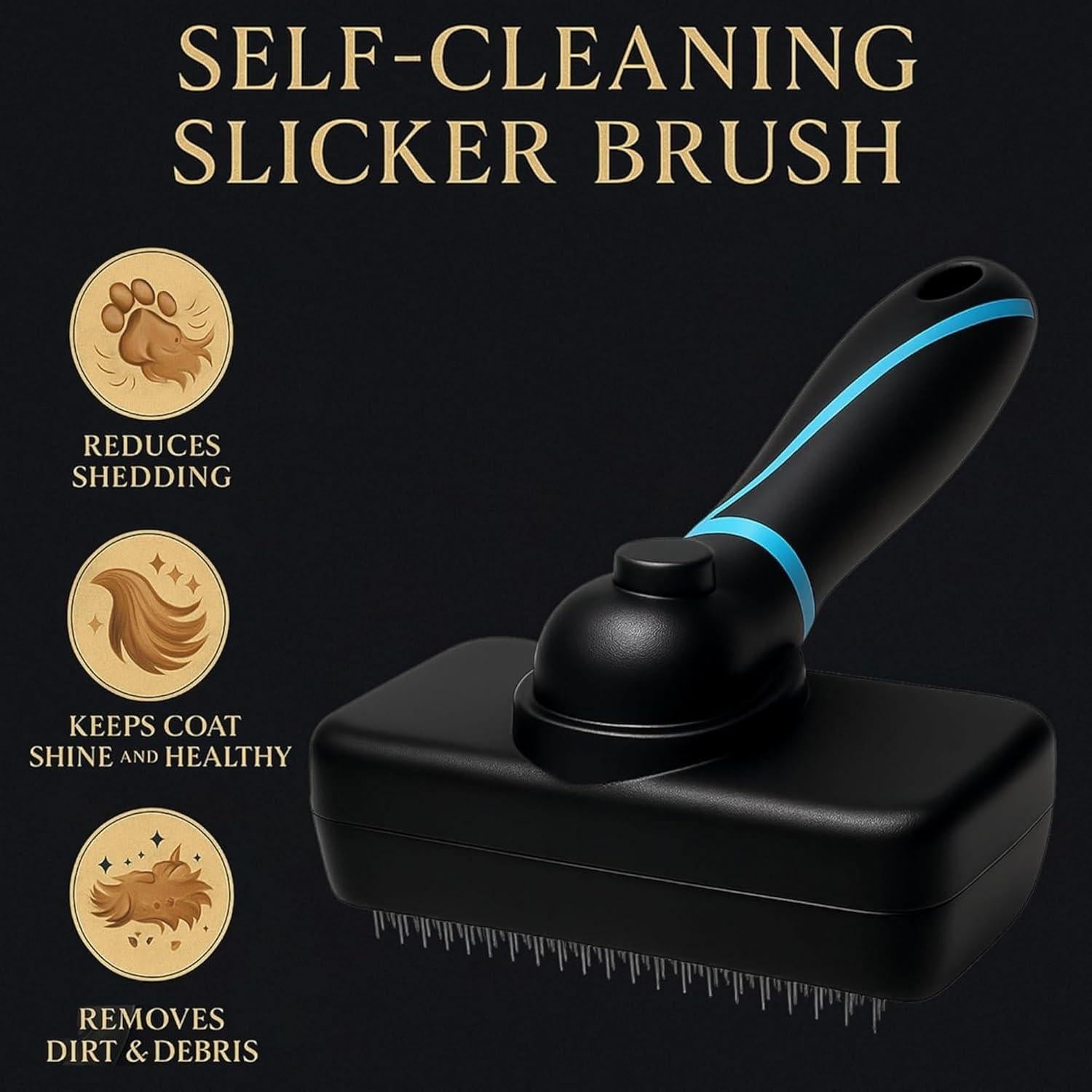 Cepillo Autolimpiante Richpet para Perros y Gatos Grande