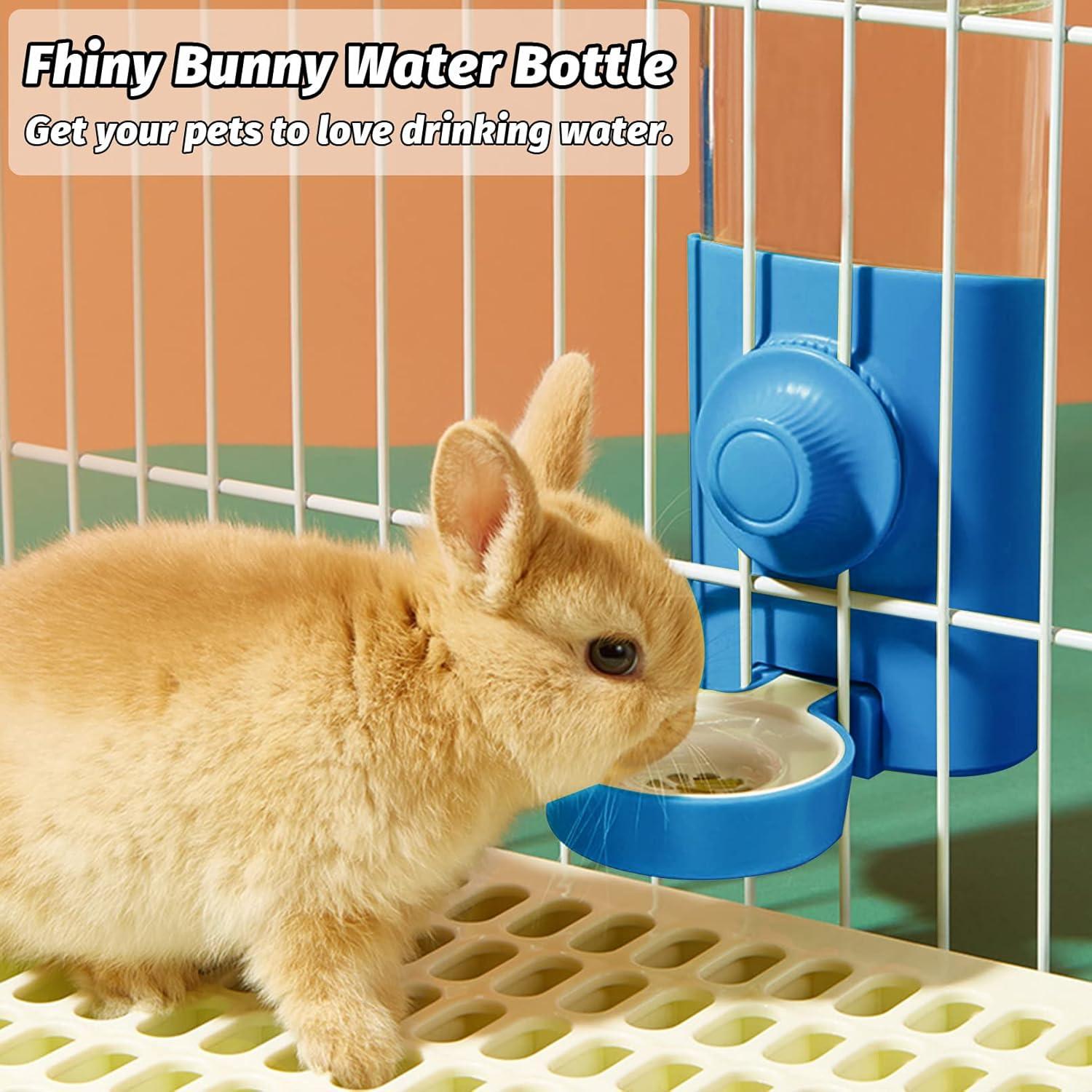 Botella de Agua Colgante Fhiny para Mascotas 600ml 2 PCS Azul