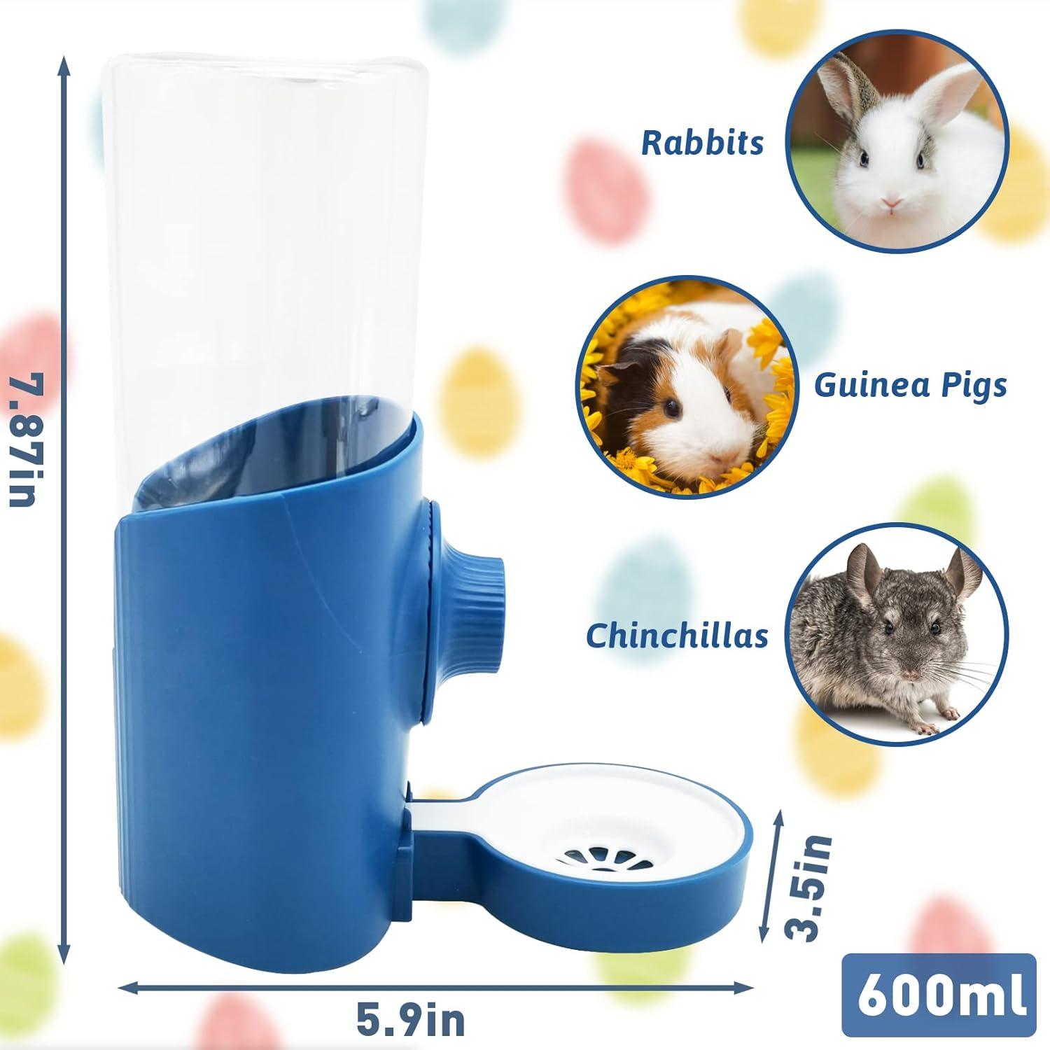 Botella de Agua Colgante Fhiny para Mascotas 600ml 2 PCS Azul