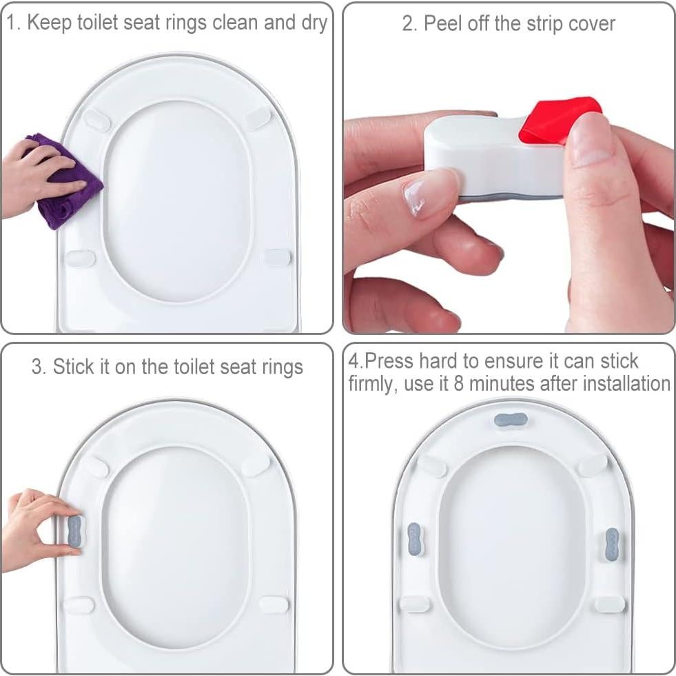 Bumpers de Asiento de Bidet Maylanny - 7 Piezas, Gris, 2 Alturas