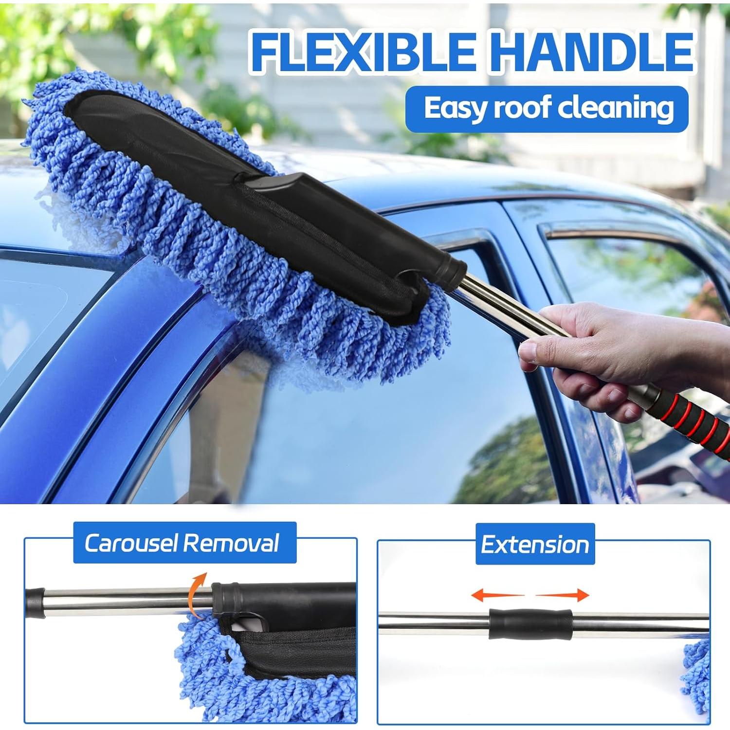 Juego de Plumeros para Auto Wuyaoyao - 2 Piezas Microfibra