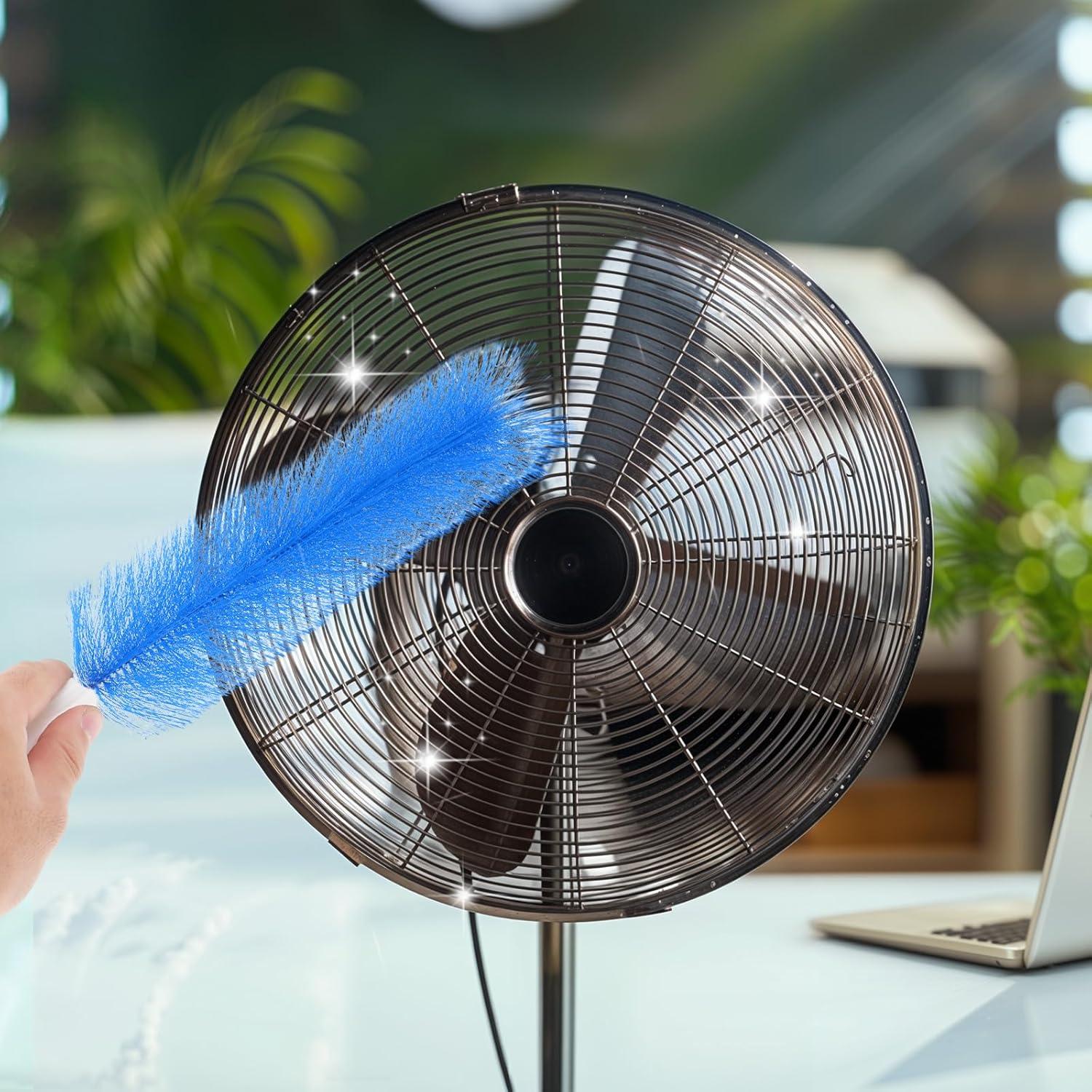 Juego de 2 Cepillos Limpiadores de Ventilador Yuanchu Azul