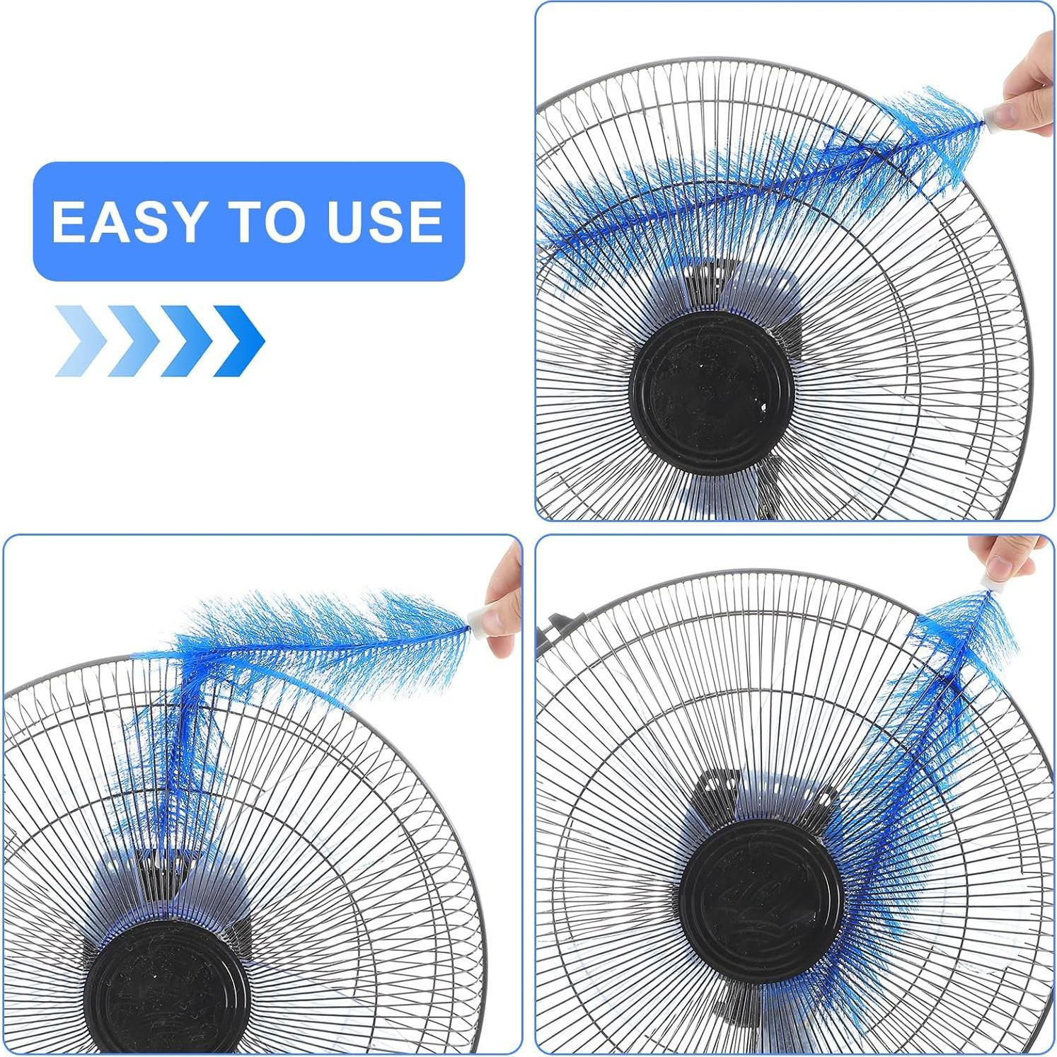 Juego de 2 Cepillos Limpiadores de Ventilador Yuanchu Azul
