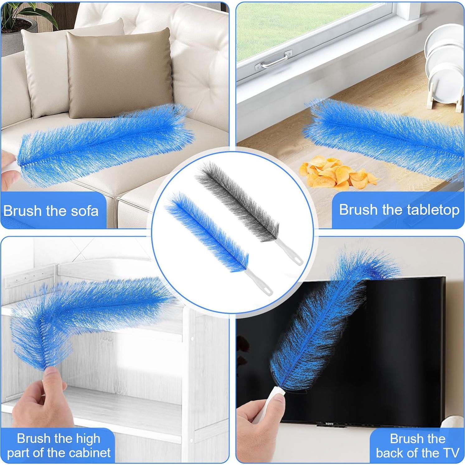 Juego de 2 Cepillos Limpiadores de Ventilador Yuanchu Azul