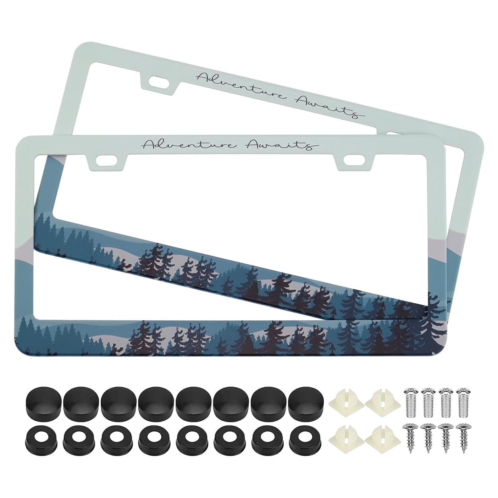 Marcos de Placa de Licencia LRZJYDMB Aventura Espera - 2 Piezas