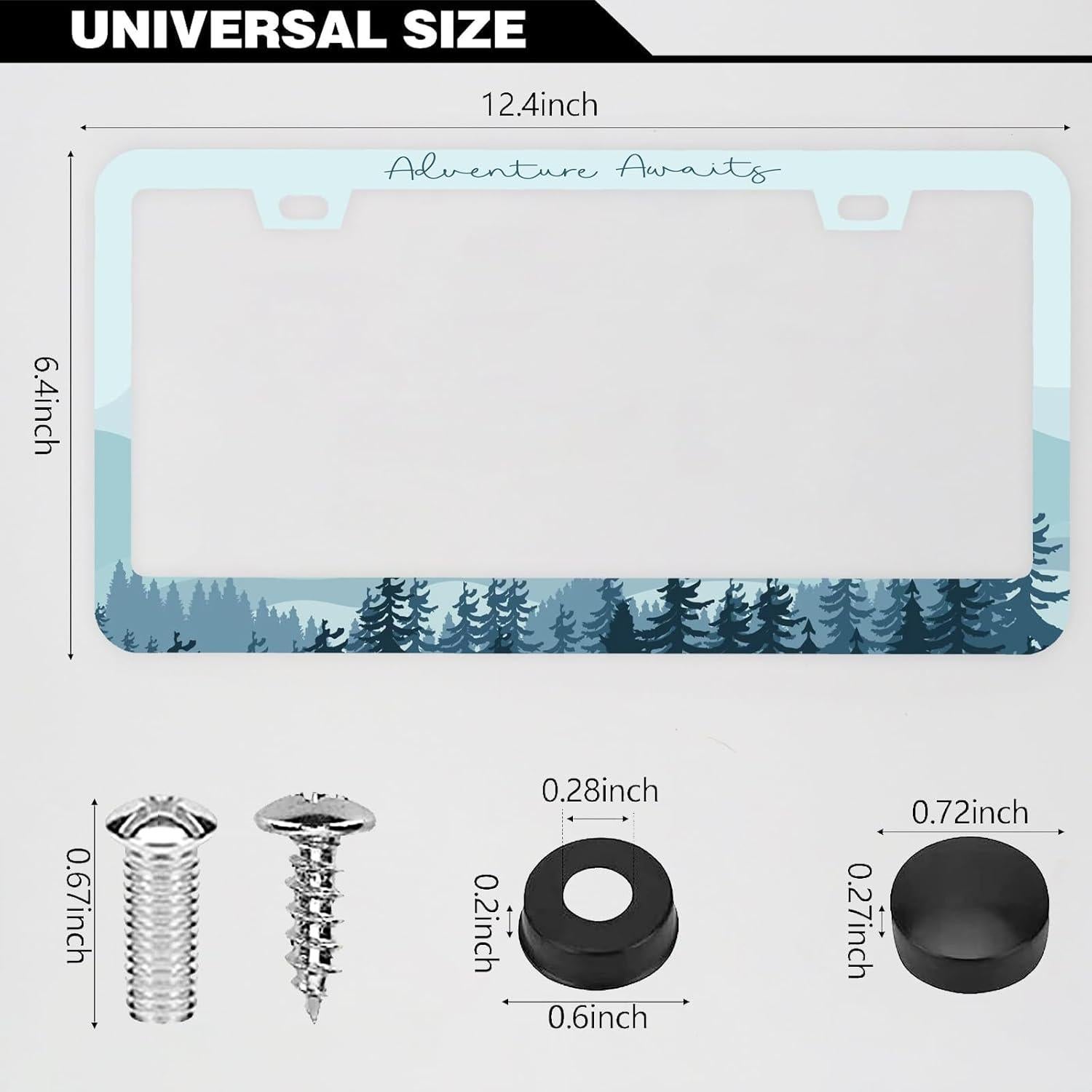 Marcos de Placa de Licencia LRZJYDMB Aventura Espera - 2 Piezas