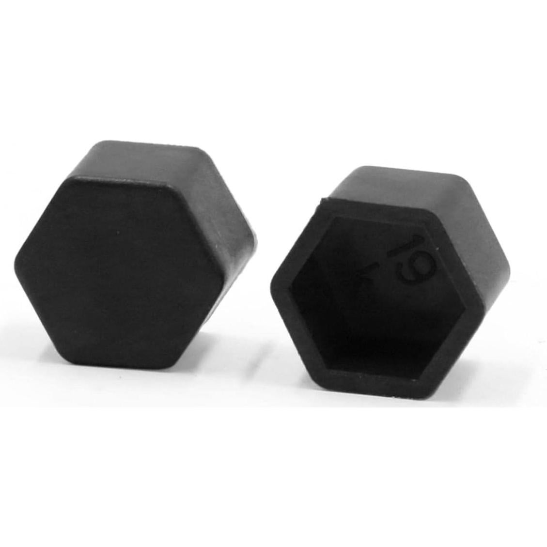 Cubiertas de Tuerca de Rueda uxcell 20Pcs Silicona Negra 19mm