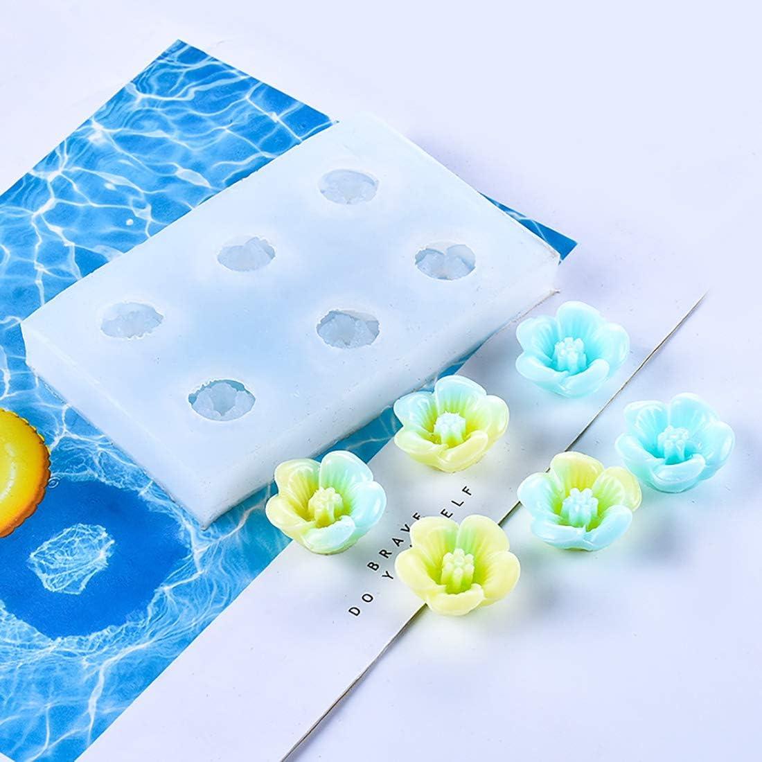 Molde de Resina de Flor Mini FineInno 3 Piezas Silicona