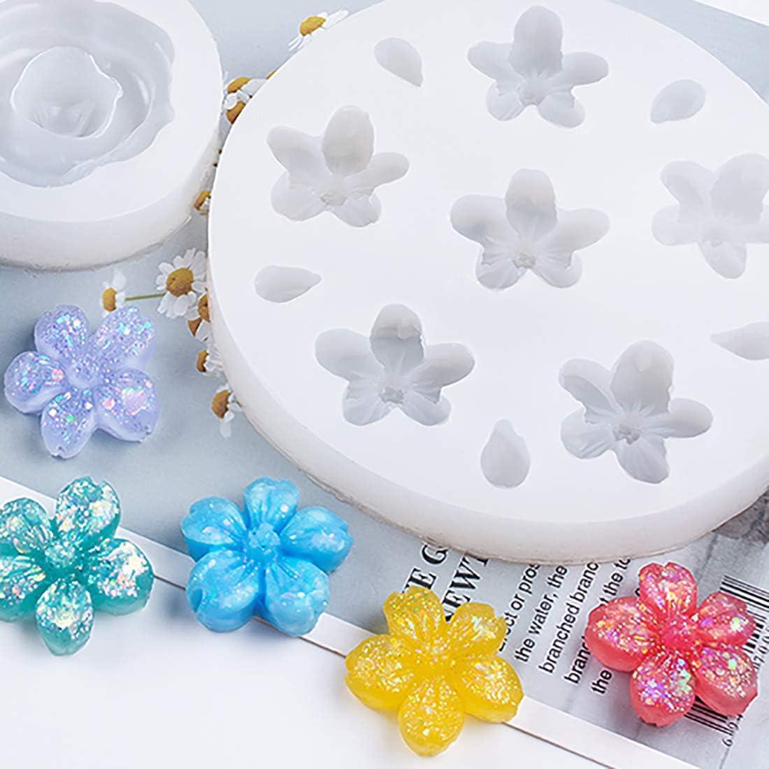 Molde de Resina de Flor Mini FineInno 3 Piezas Silicona