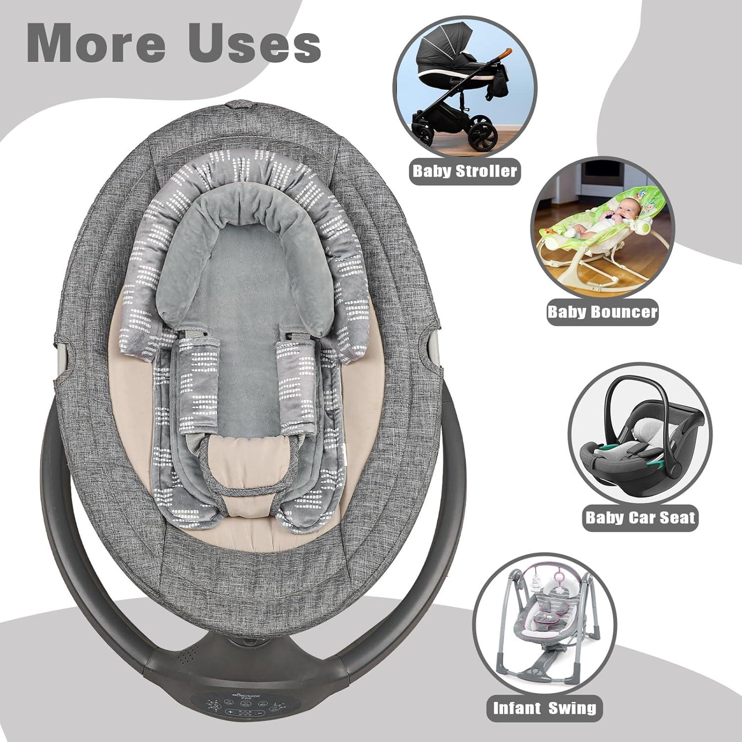 Inserto para Asiento de Auto HNHUAMING Gris a Cuadros 2-en-1