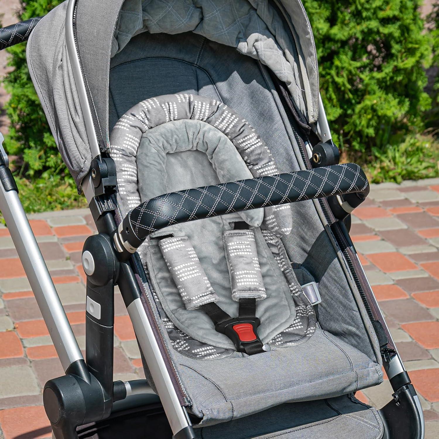 Inserto para Asiento de Auto HNHUAMING Gris a Cuadros 2-en-1