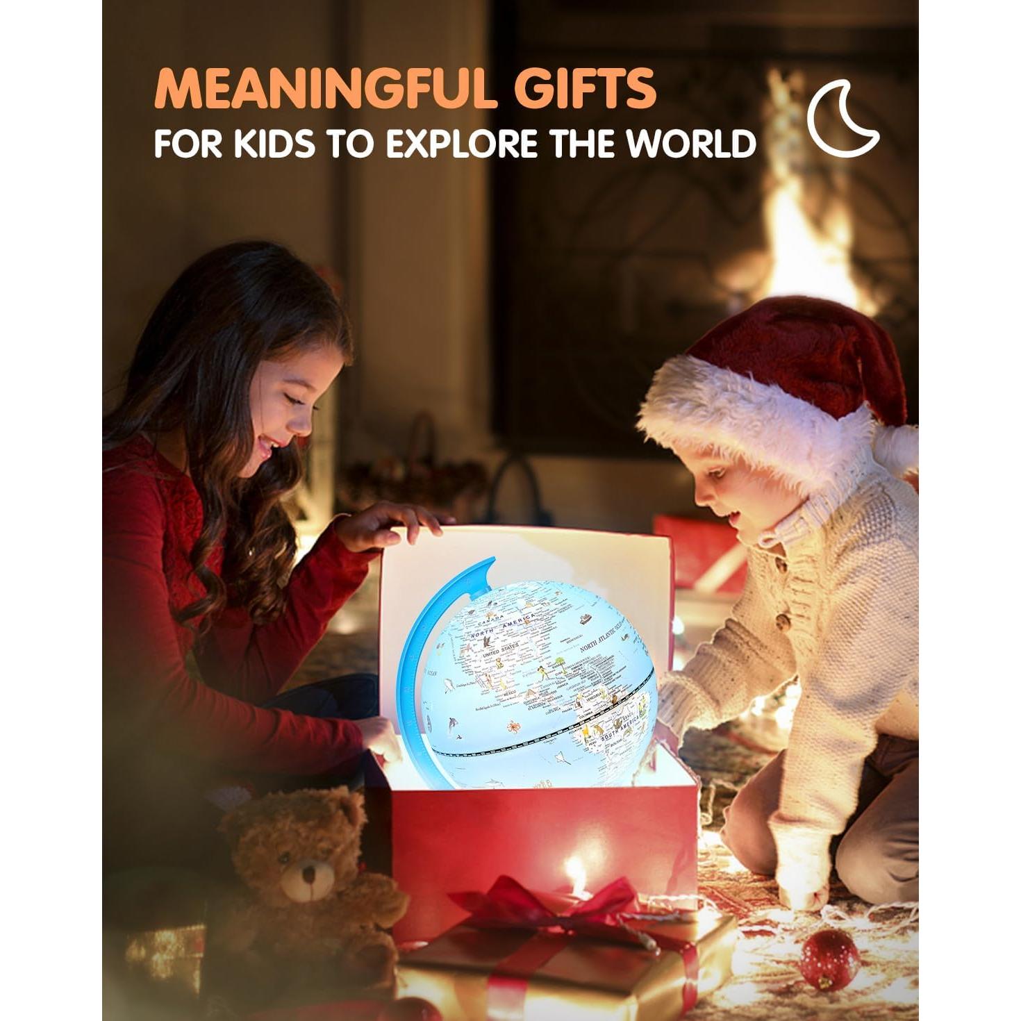 Globo Terráqueo Iluminado JOWHOL 20 cm con 100 Ilustraciones