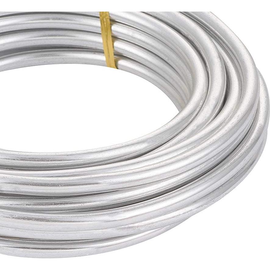 Alambre de Aluminio Plateado 6mm 6.7m PH PandaHall para Manualidades