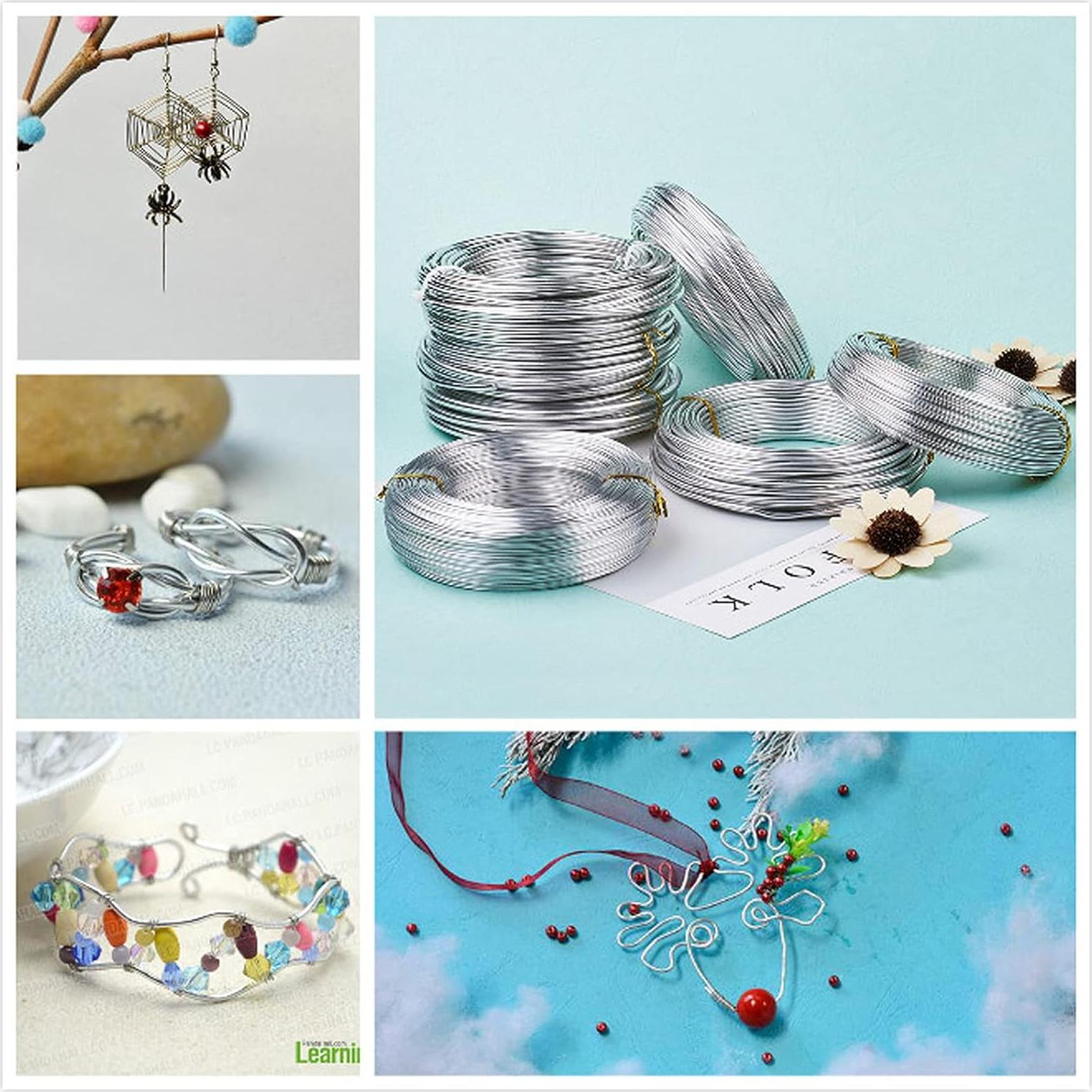 Alambre de Aluminio Plateado 6mm 6.7m PH PandaHall para Manualidades