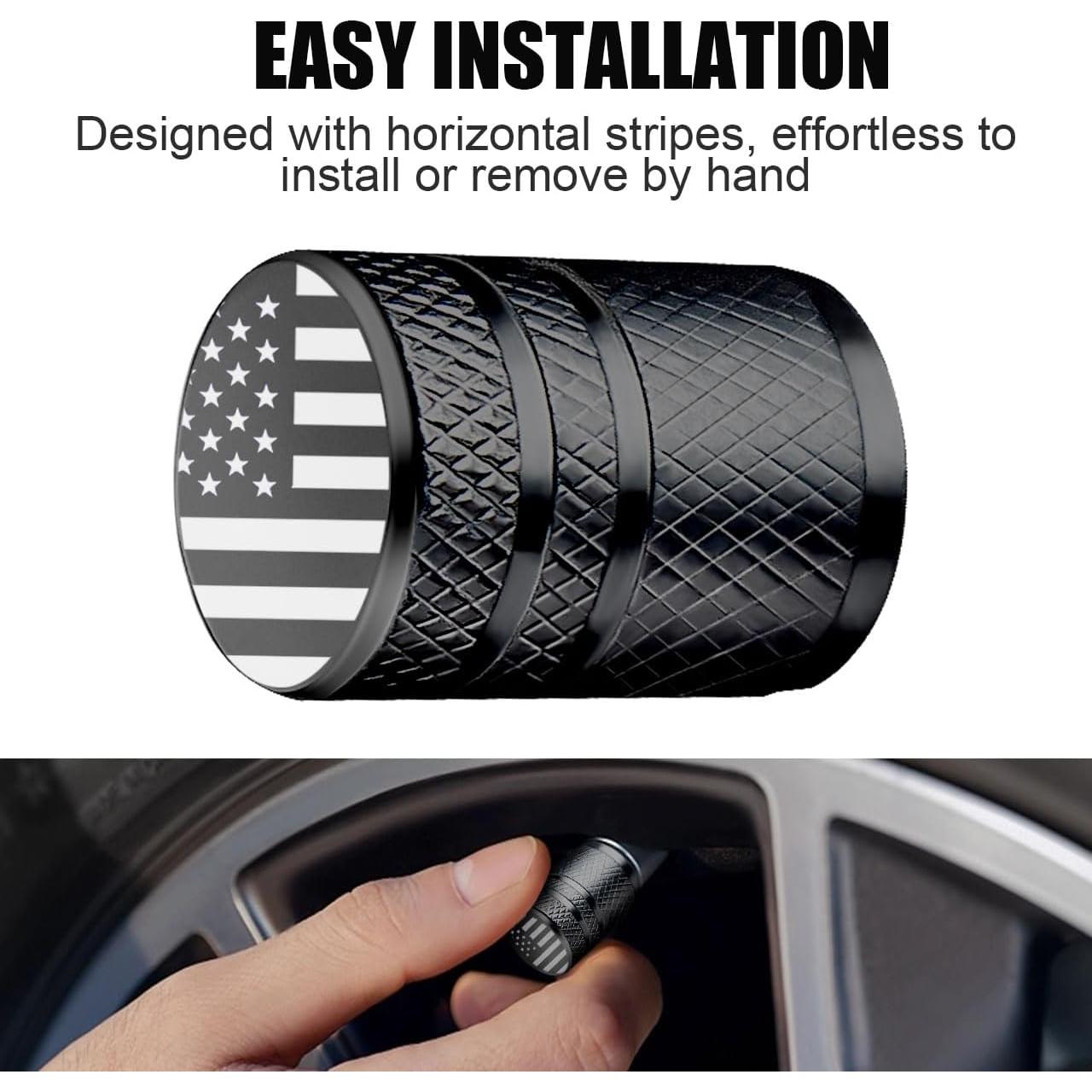 Tapas de Válvula de Neumático DESOUL - Paquete de 4 - Metal y Plástico