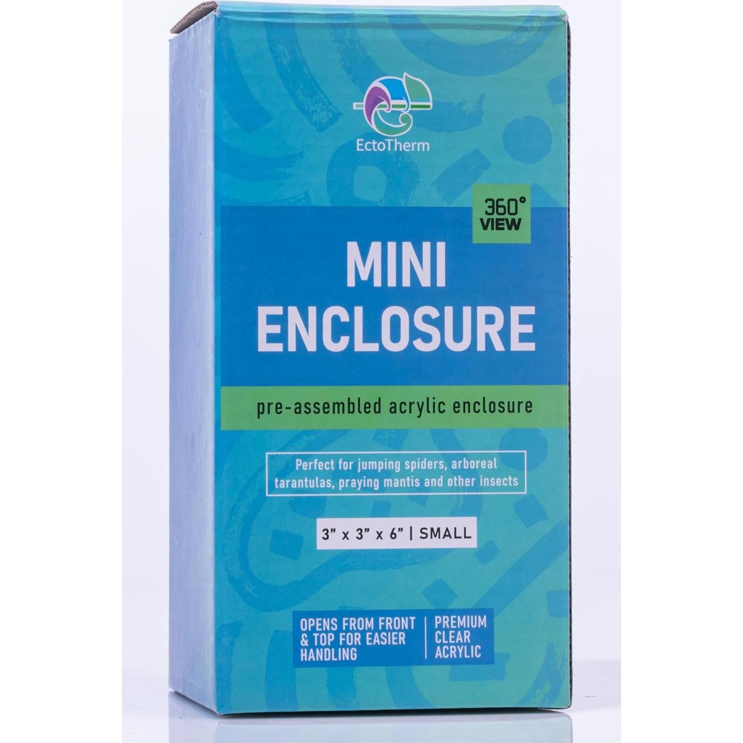 Recinto para Arañas Saltadoras EctoTherm 7.6x7.6x15.2cm