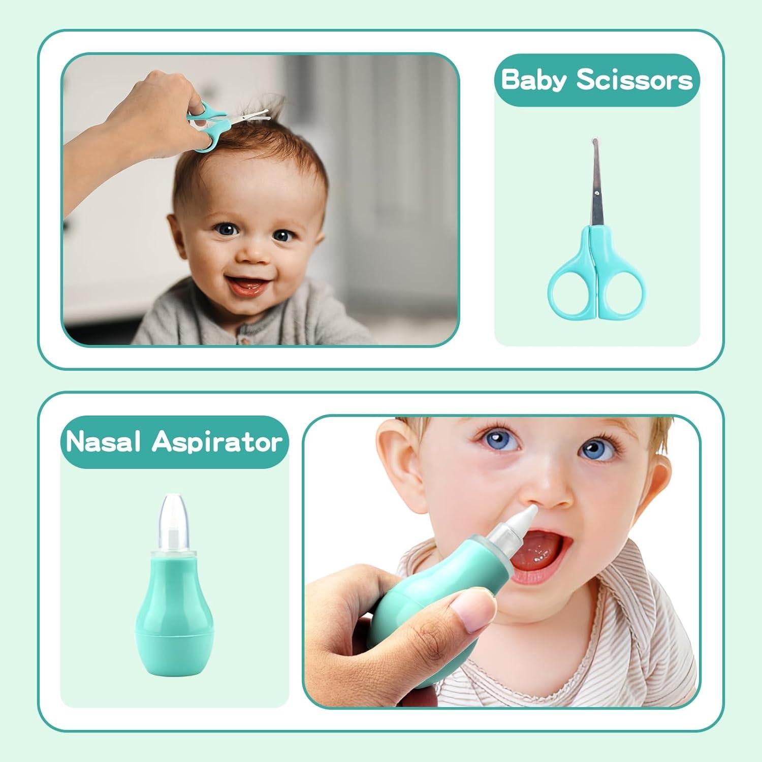 Kit de Cuidado para Bebés 13 en 1 WXA Verde - Aseo Infantil