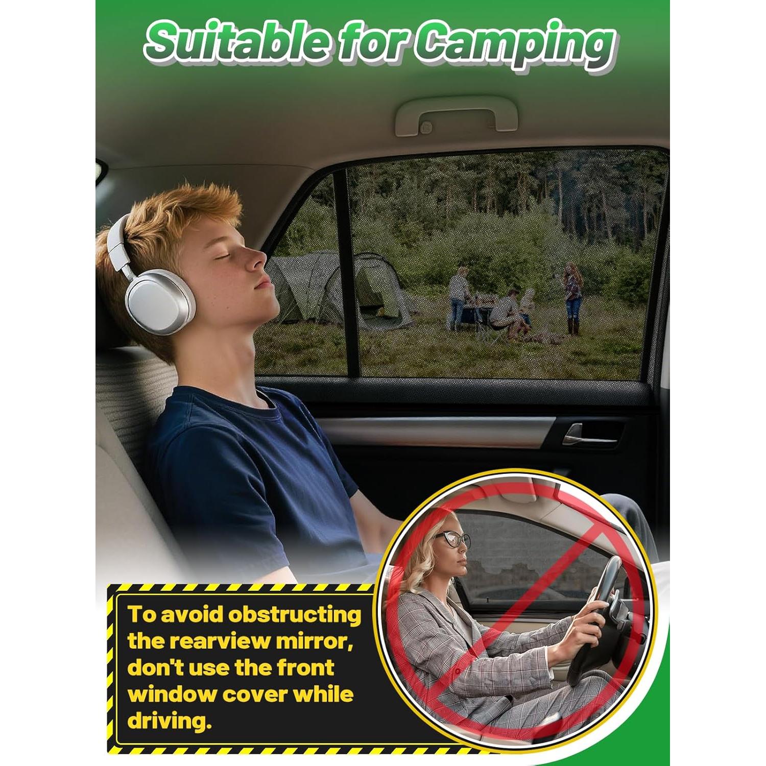 Sombrillas para Ventanas de Auto PAMASE para SUV - Paquete de 4