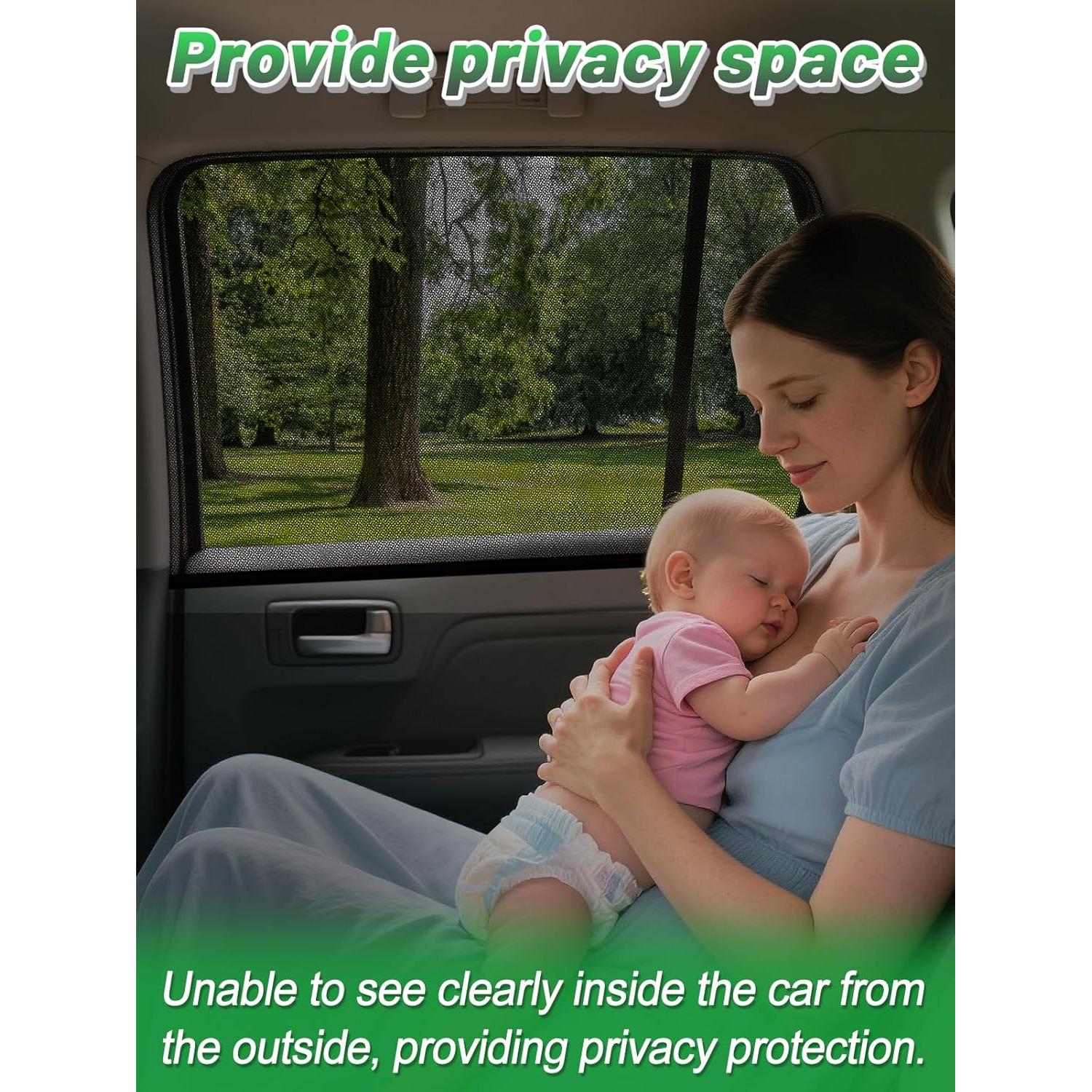 Sombrillas para Ventanas de Auto PAMASE para SUV - Paquete de 4