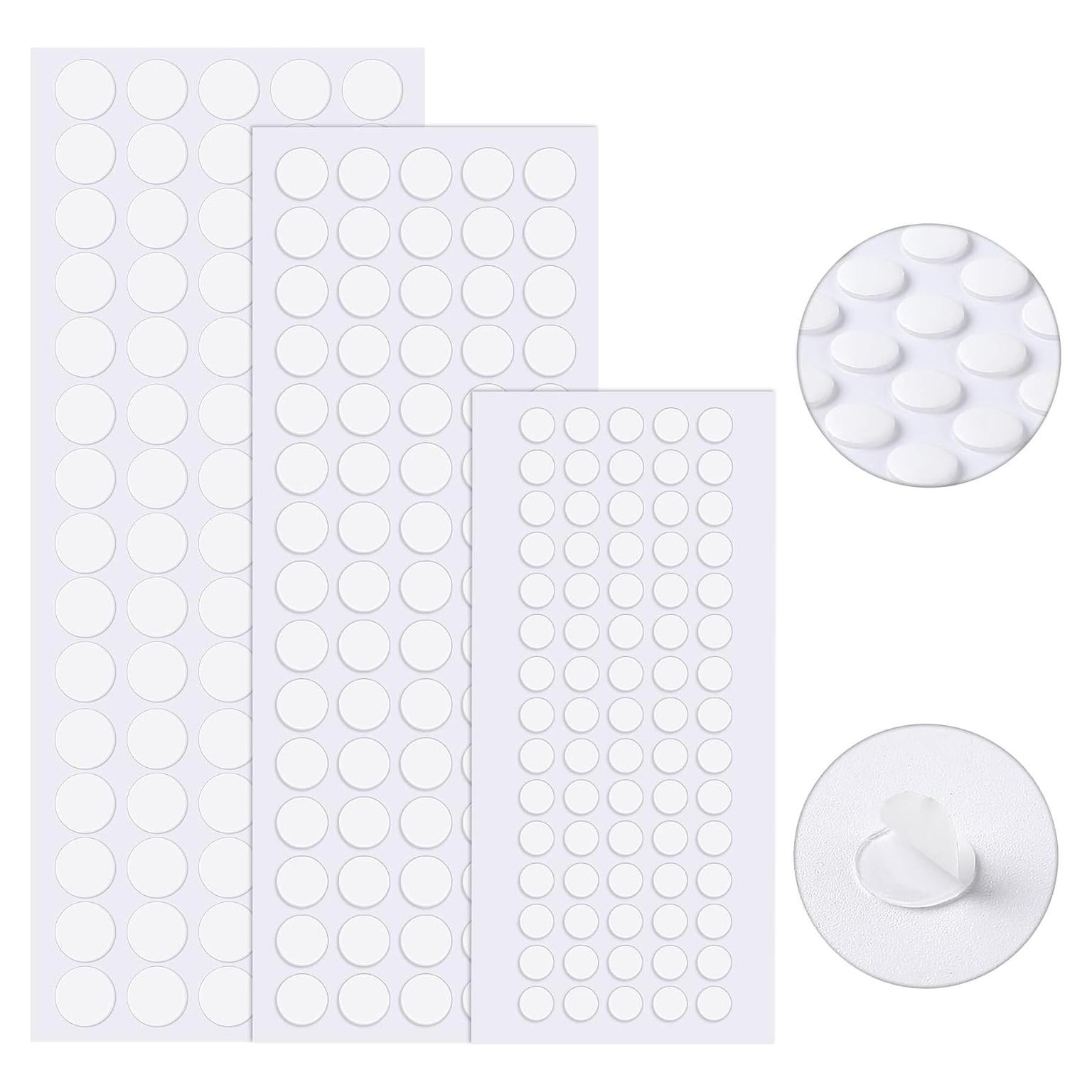 JANYUN 225 Piezas Pegatinas Adhesivas Doble Cara 6mm 10mm 20mm