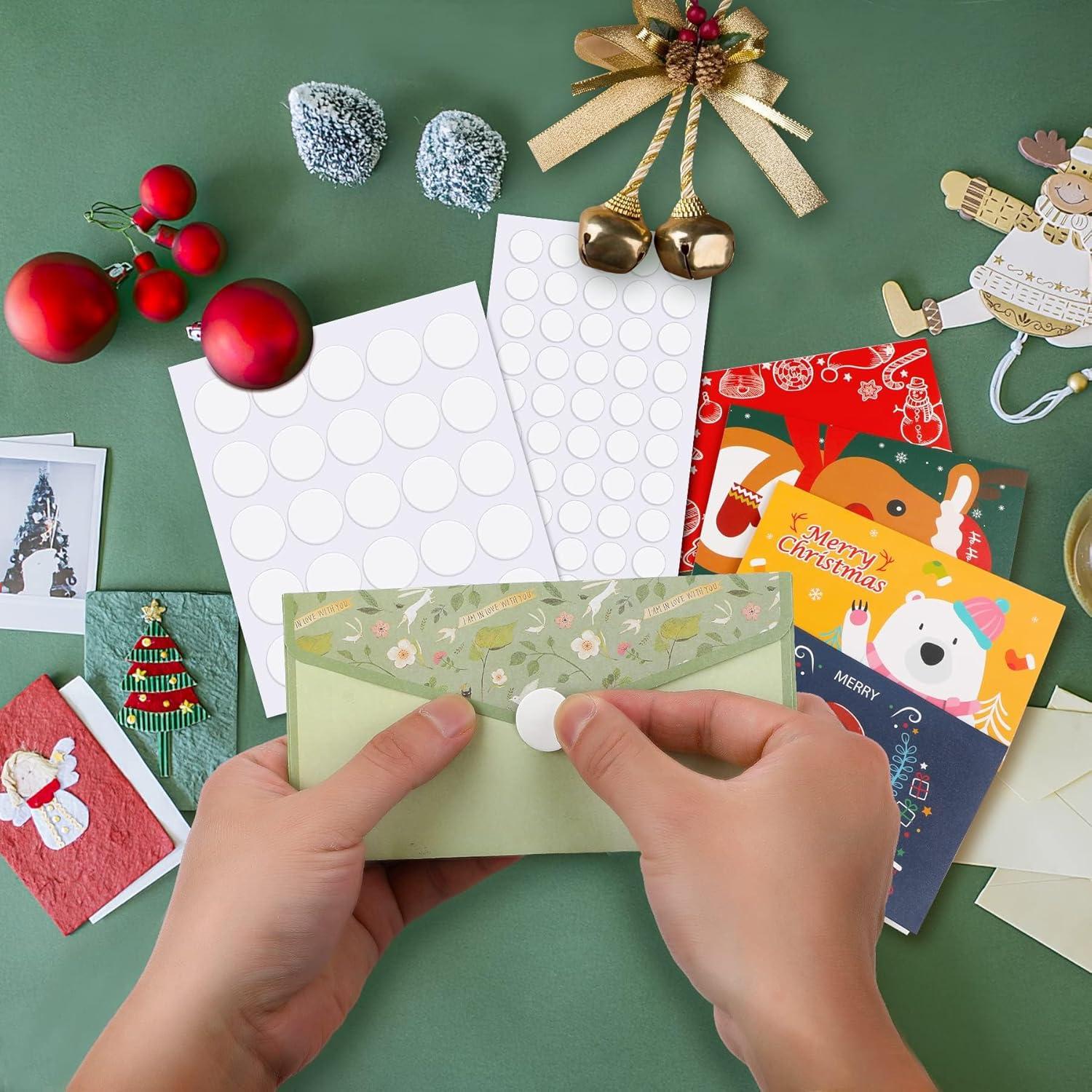 JANYUN 225 Piezas Pegatinas Adhesivas Doble Cara 6mm 10mm 20mm