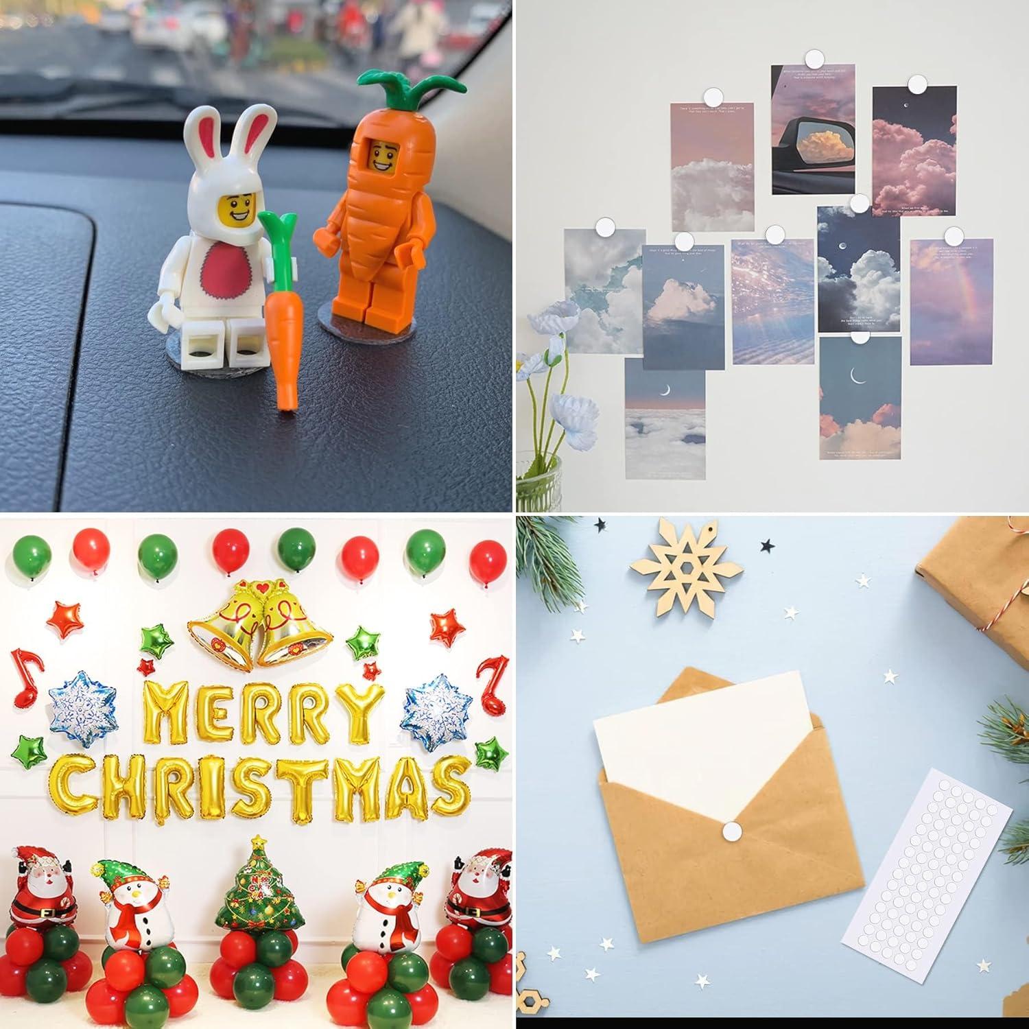 JANYUN 225 Piezas Pegatinas Adhesivas Doble Cara 6mm 10mm 20mm