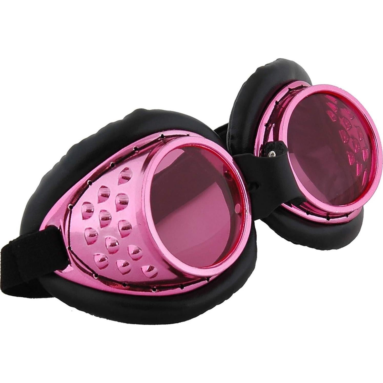 Gafas de piloto Elope rosas y negras con correa ajustable