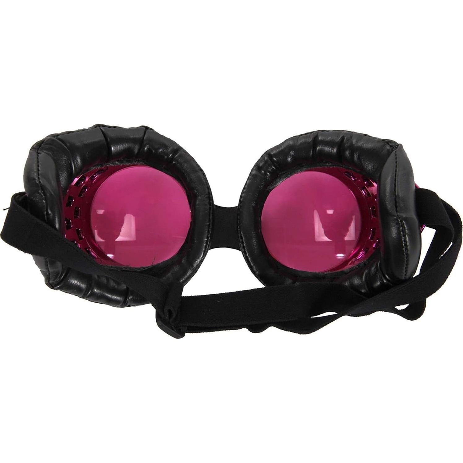 Gafas de piloto Elope rosas y negras con correa ajustable