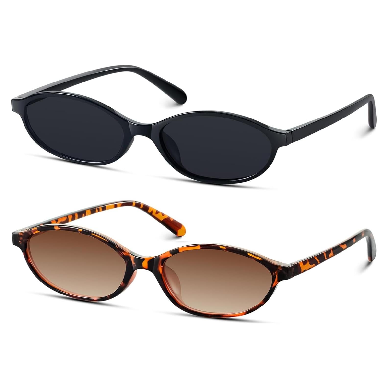 Gafas de Sol Retro Ovaladas KUGUAOK UV Protección Y2K