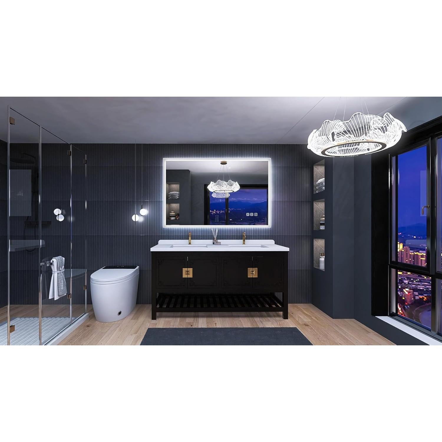 Espejo de Baño LED S'bagno 60x80cm con Bluetooth y Anti-vaho
