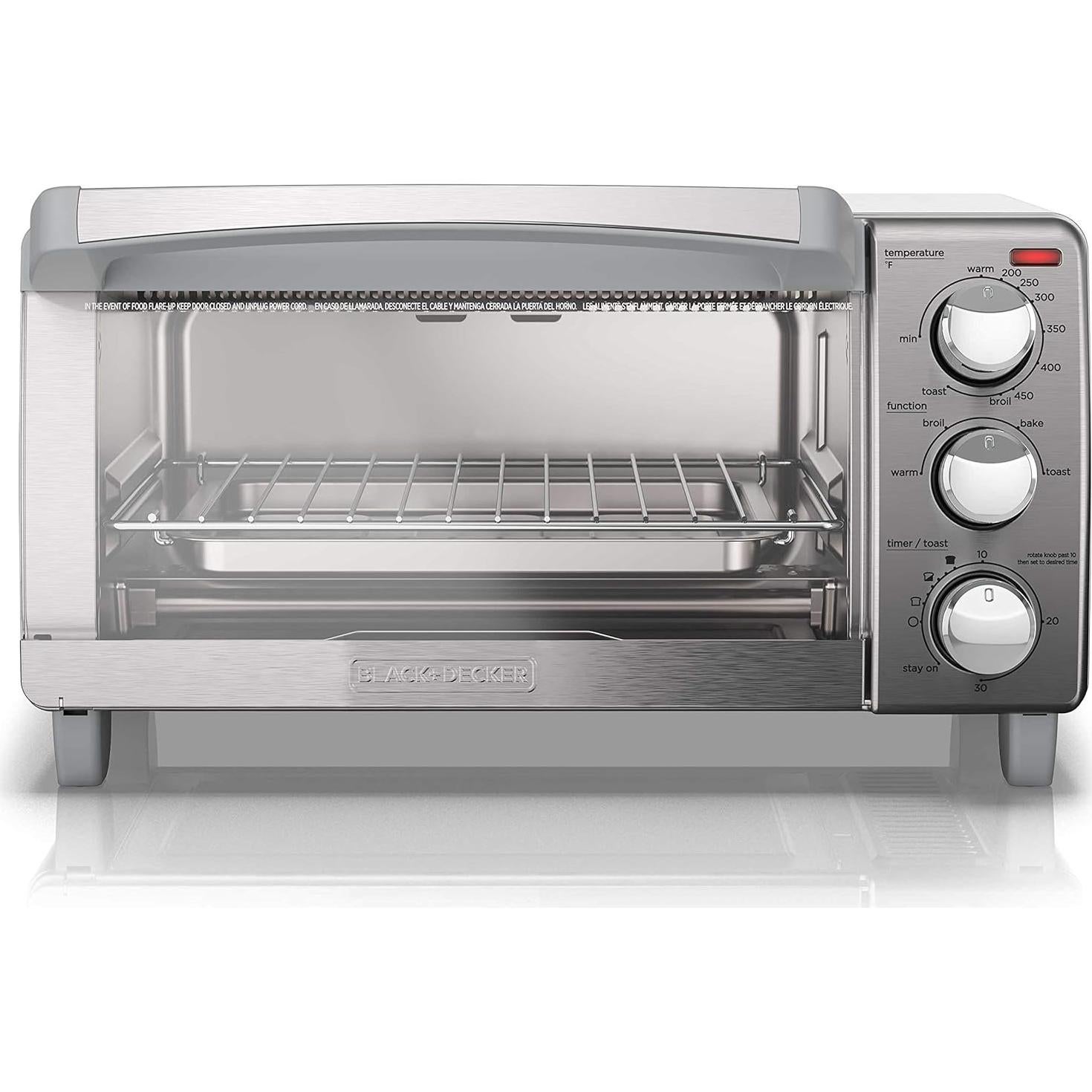 Horno Tostador 4 Rebanadas BLACK+DECKER TO1745SSG-1A Acero Inoxidable