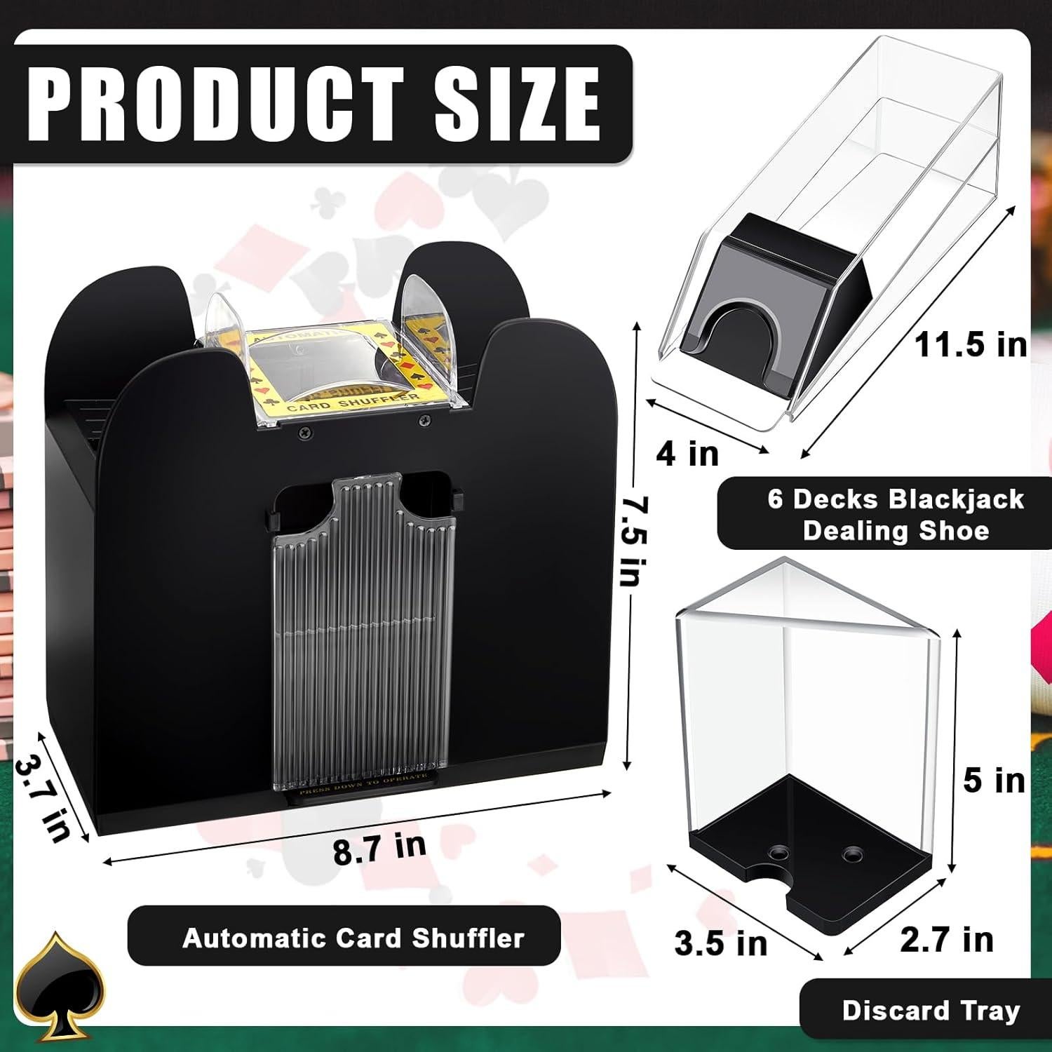 Conjunto de Blackjack Aoriher con Barajador y Tela 91x182cm