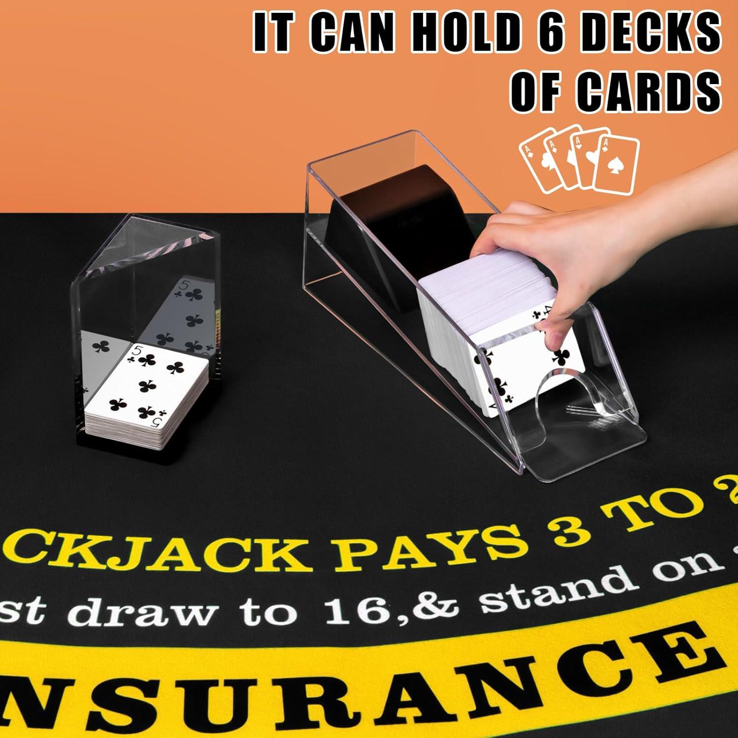 Conjunto de Blackjack Aoriher con Barajador y Tela 91x182cm