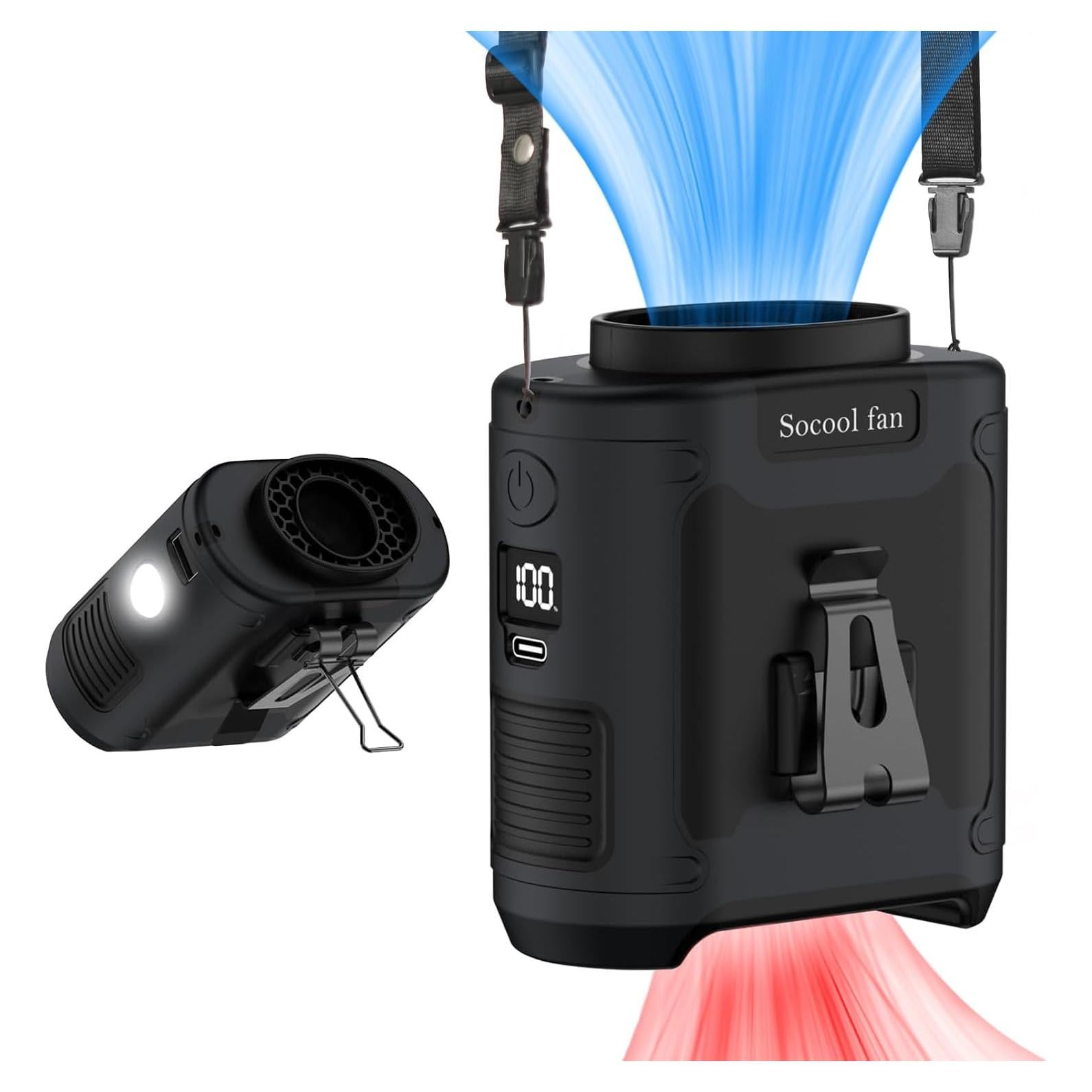 Ventilador Portátil Socool K50 10000mAh 5 Velocidades Negro