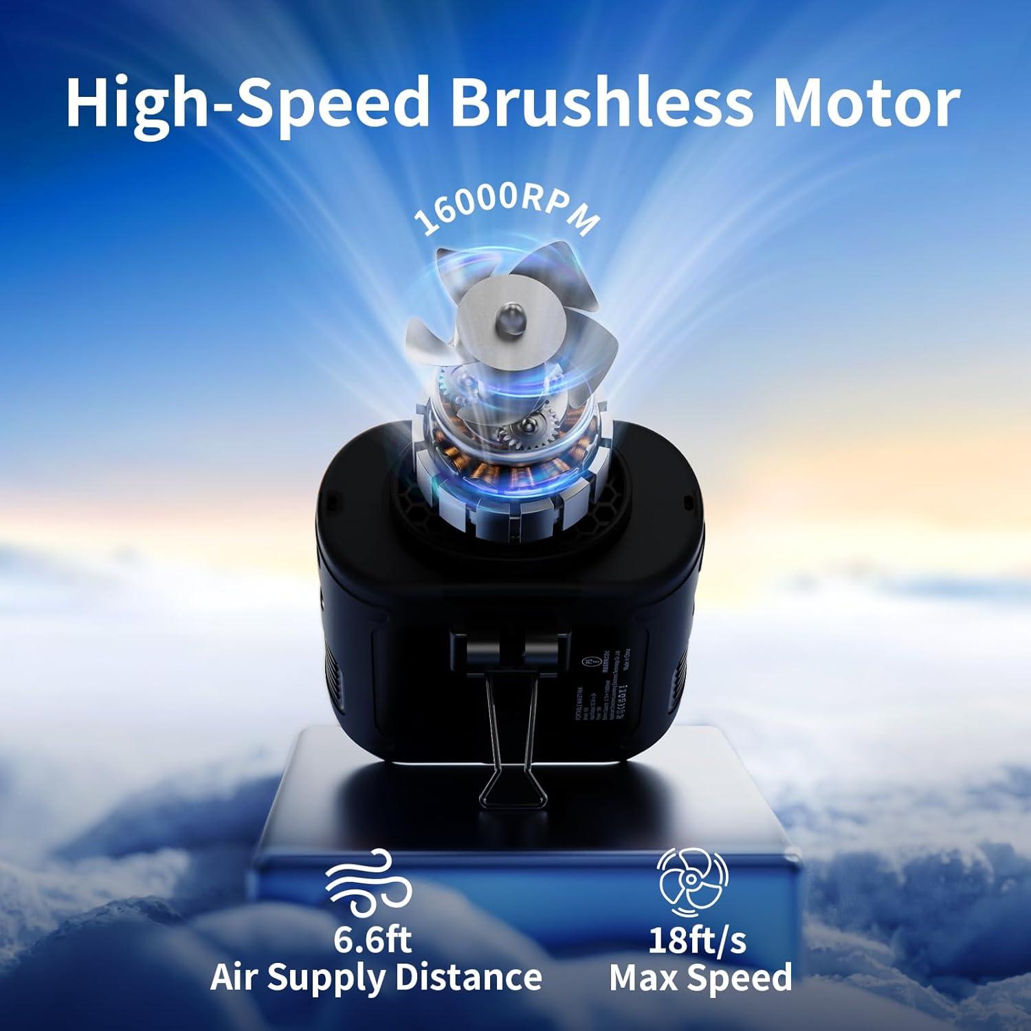 Ventilador Portátil Socool K50 10000mAh 5 Velocidades Negro