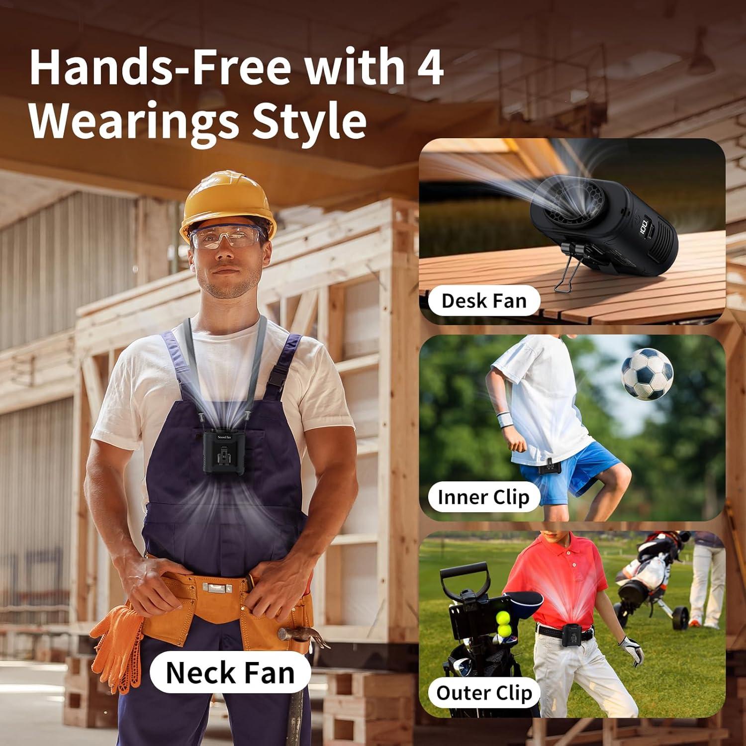 Ventilador Portátil Socool K50 10000mAh 5 Velocidades Negro