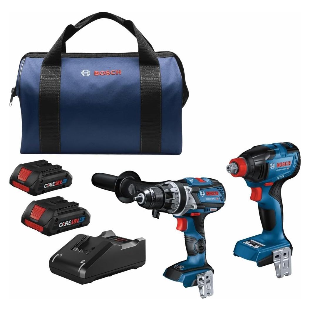 Kit Combo Bosch 18V: Destornillador Impacto y Taladro 4 Ah