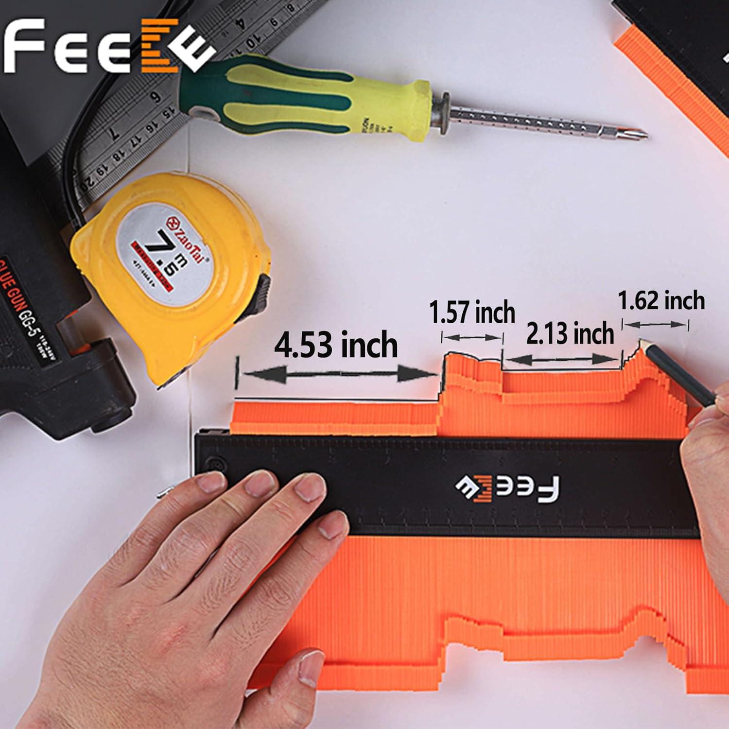 Plantilla de Contorno 30.48 cm Feeke con Bloqueo y Escalas