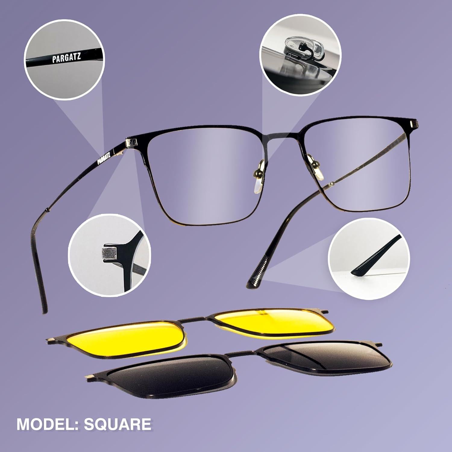 Gafas de Sol Magnéticas Pargatz con Lentes Intercambiables UV400