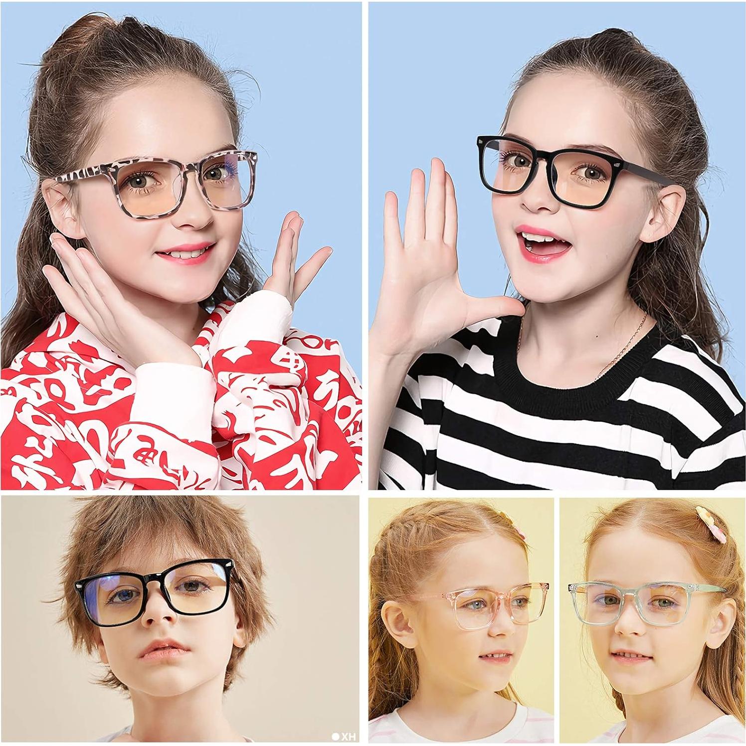 Gafas Bloqueadoras de Luz Azul KUGUAOK 2 Pack Niños 4-12 Años