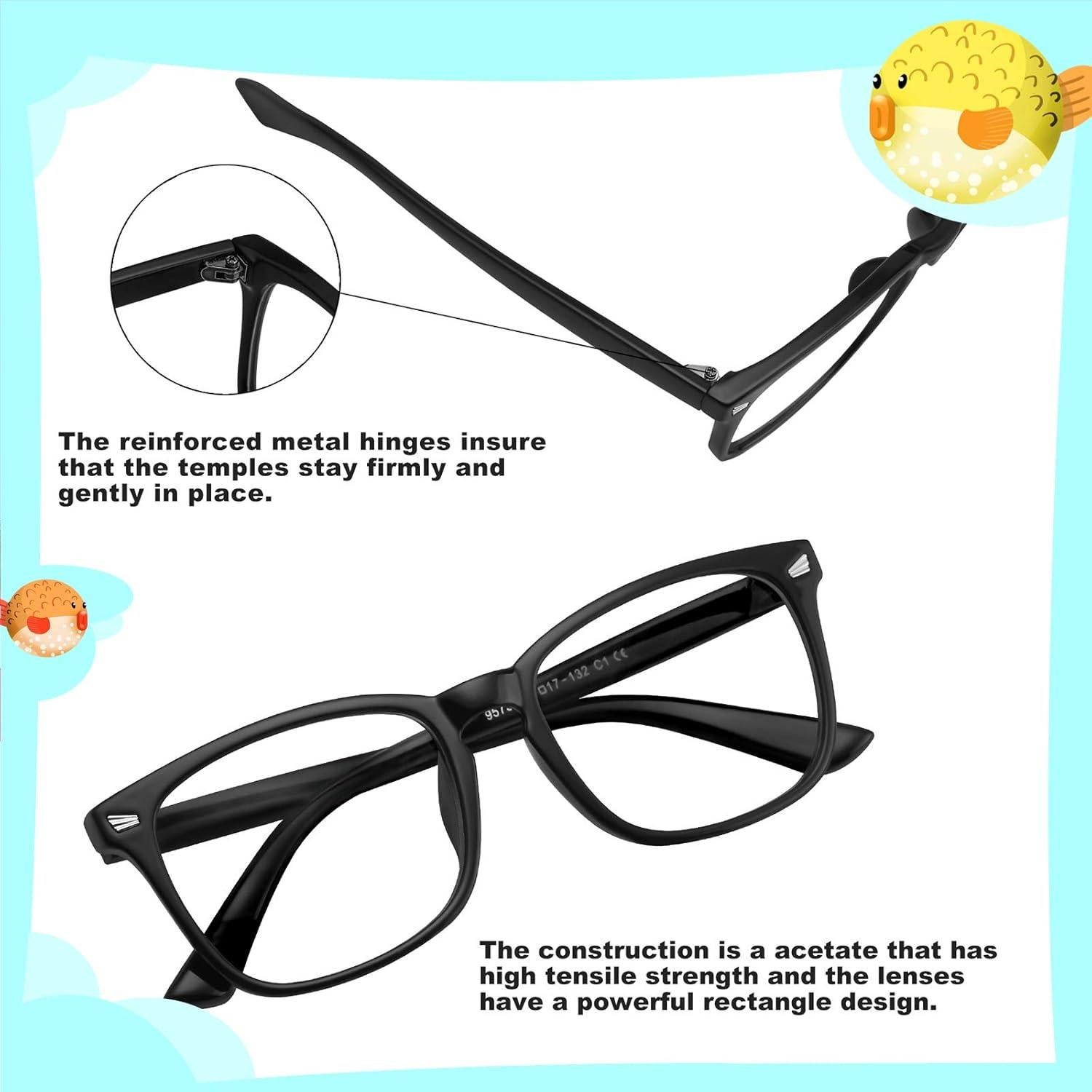 Gafas Bloqueadoras de Luz Azul KUGUAOK 2 Pack Niños 4-12 Años