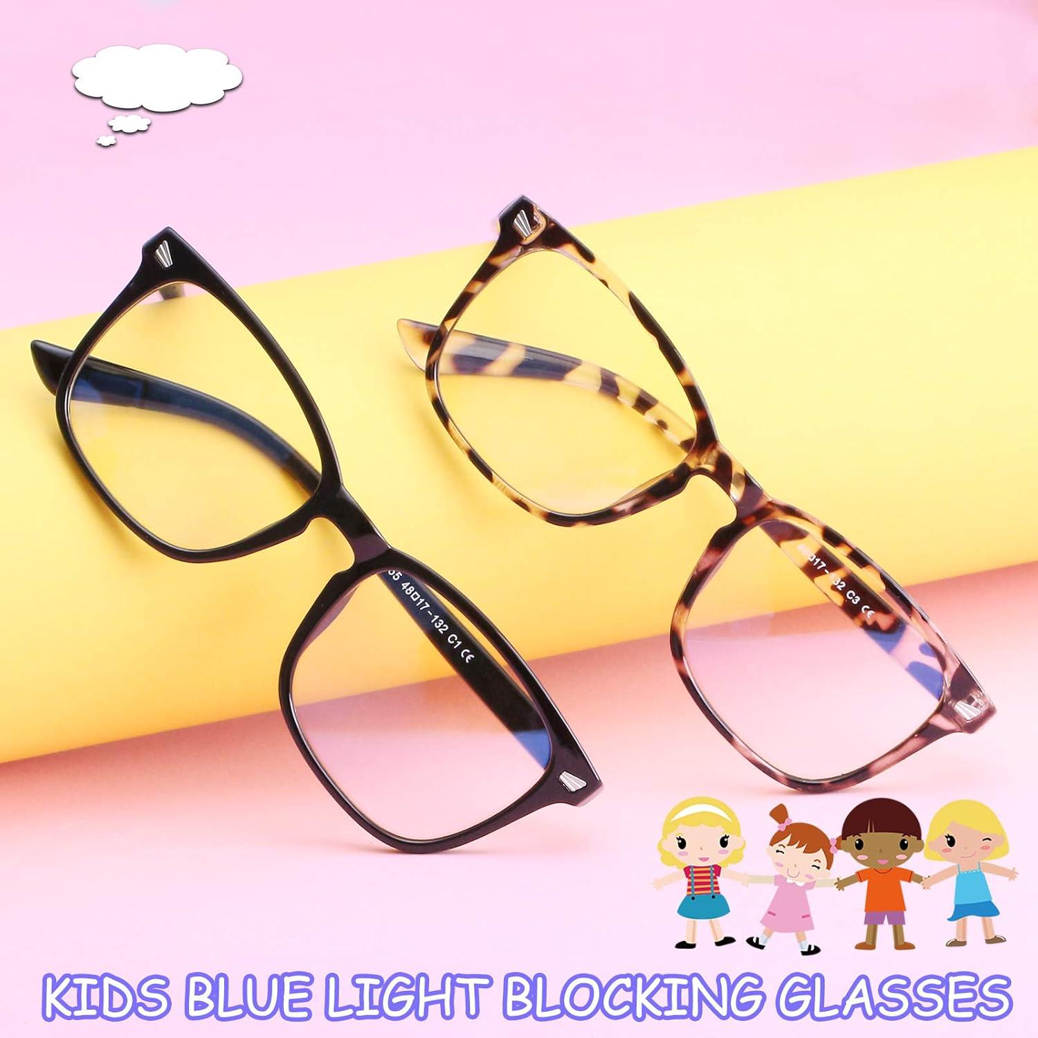 Gafas Bloqueadoras de Luz Azul KUGUAOK 2 Pack Niños 4-12 Años