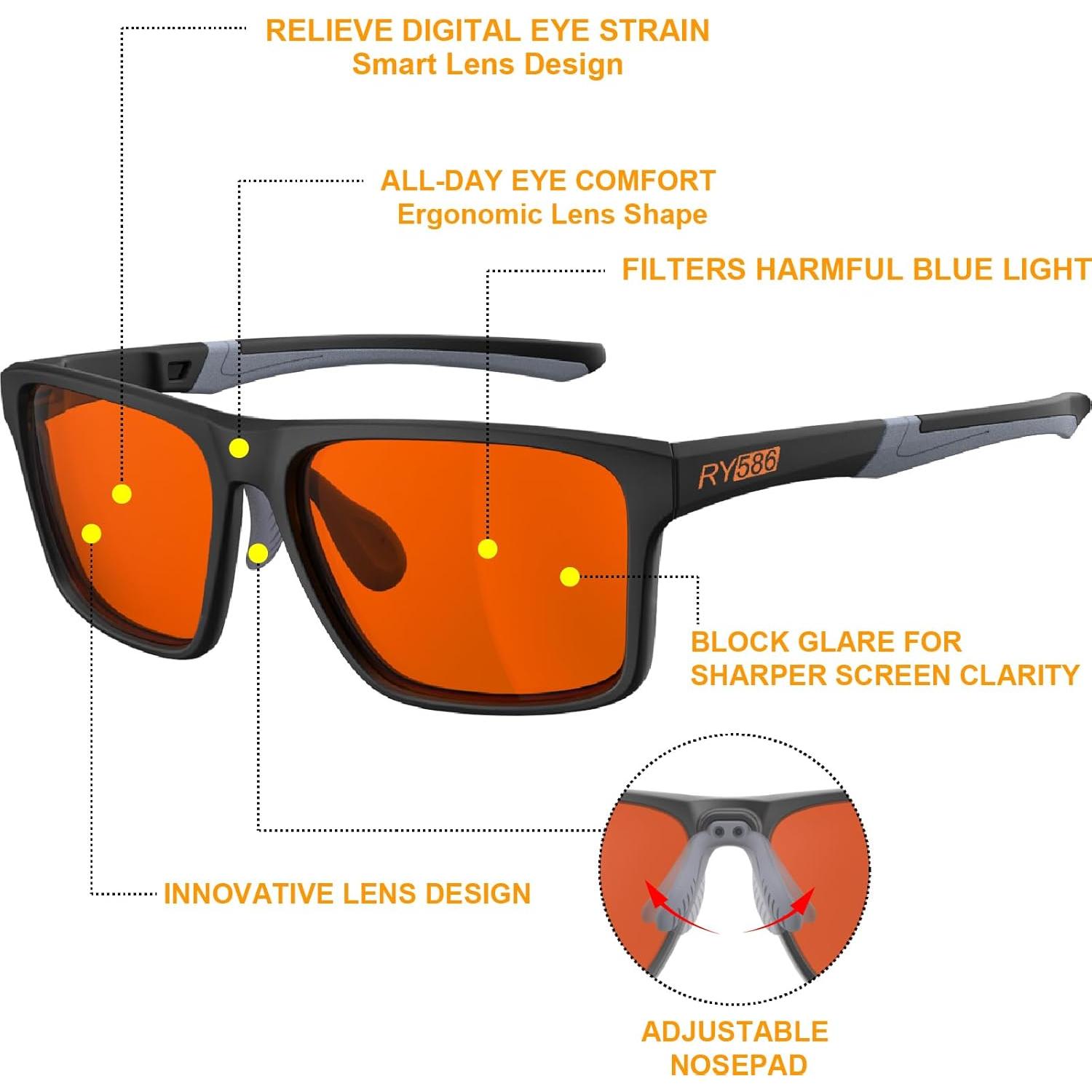 Gafas de Sueño RY586 HD P1A Bloqueo Luz Azul UV500