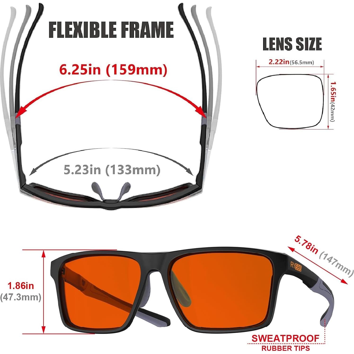 Gafas de Sueño RY586 HD P1A Bloqueo Luz Azul UV500