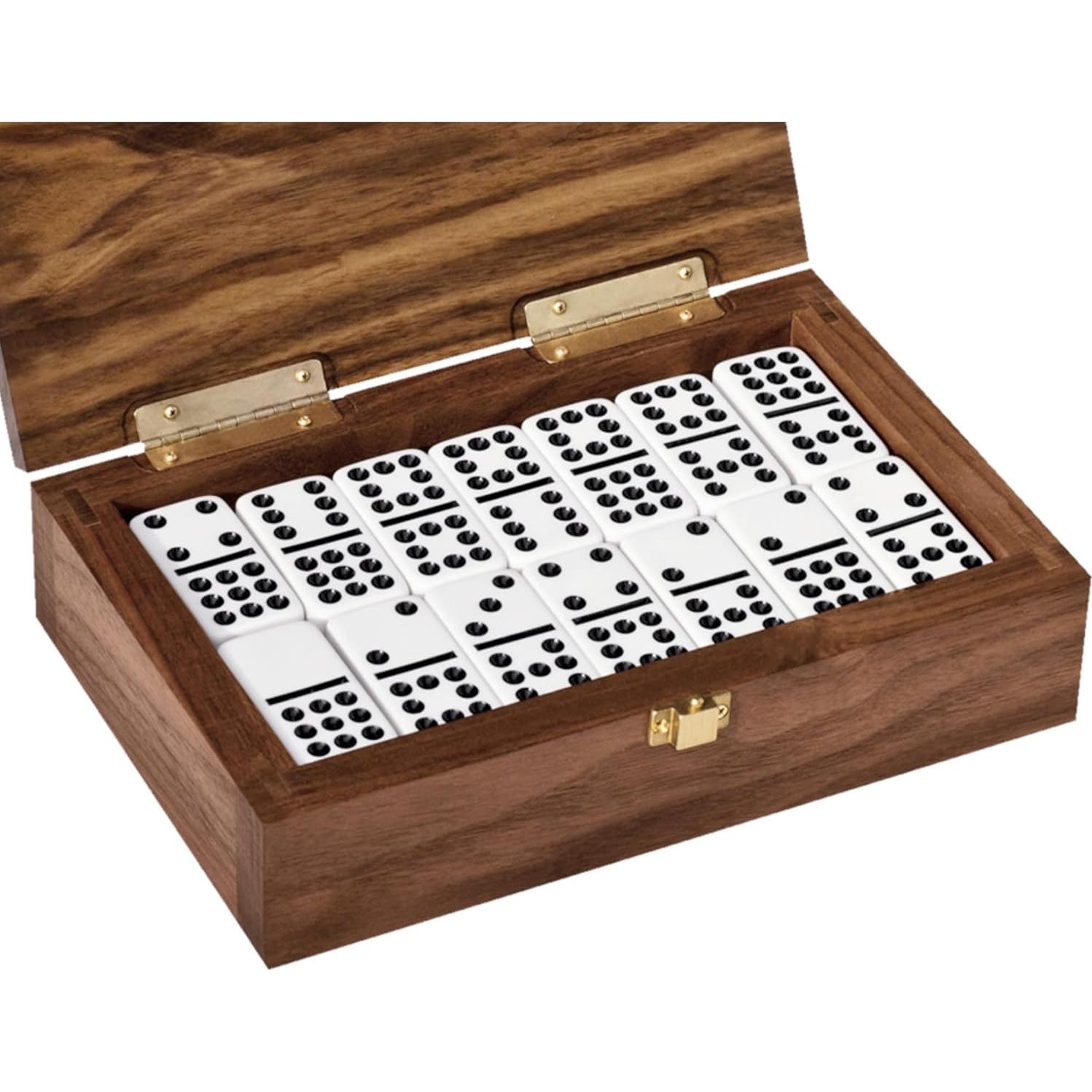 Juego de Dominó Doble 9 Alex Cramer con Estuche de Nogal