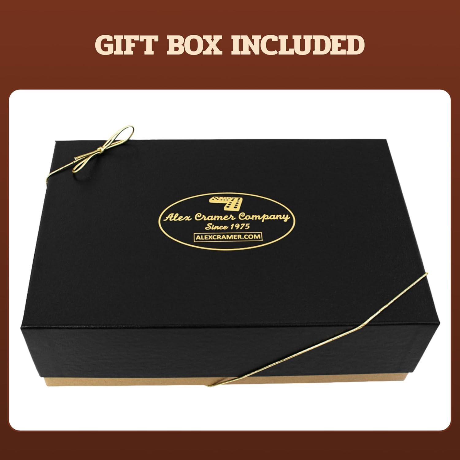 Juego de Dominó Doble 9 Alex Cramer con Estuche de Nogal