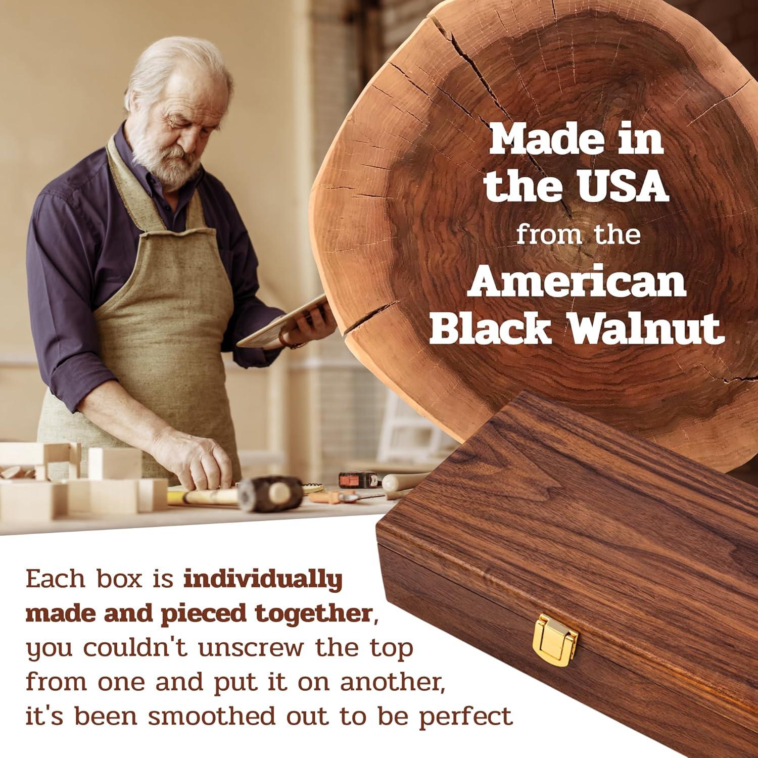 Juego de Dominó Doble 9 Alex Cramer con Estuche de Nogal