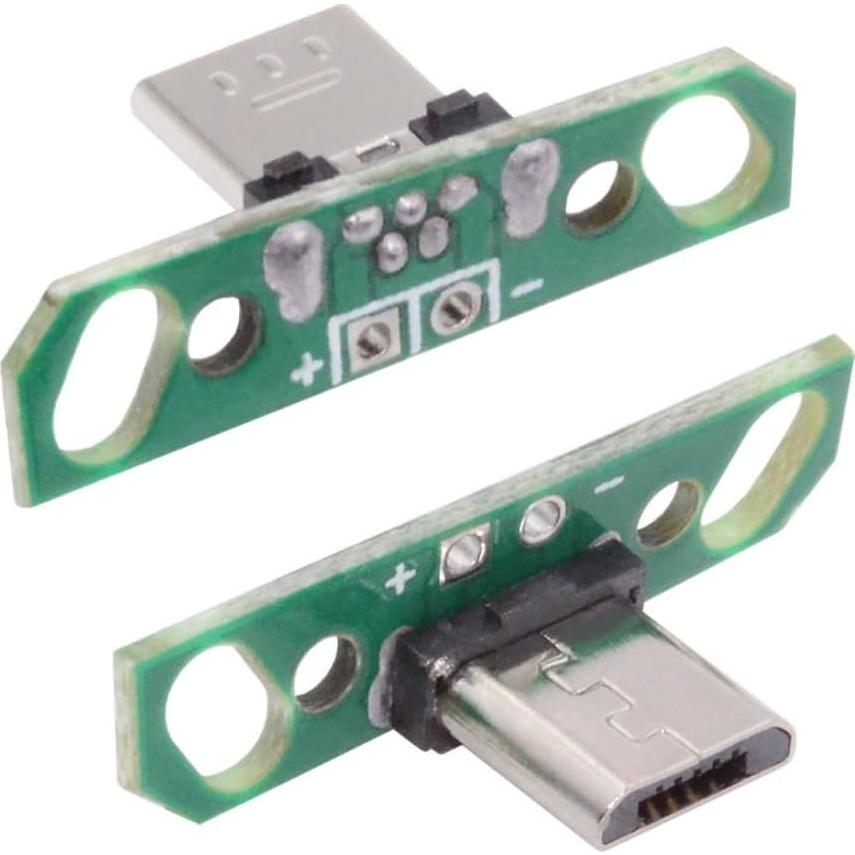 Conector USB 2.0 Micro Macho 2Pin CY - 5 Pack para Soldar