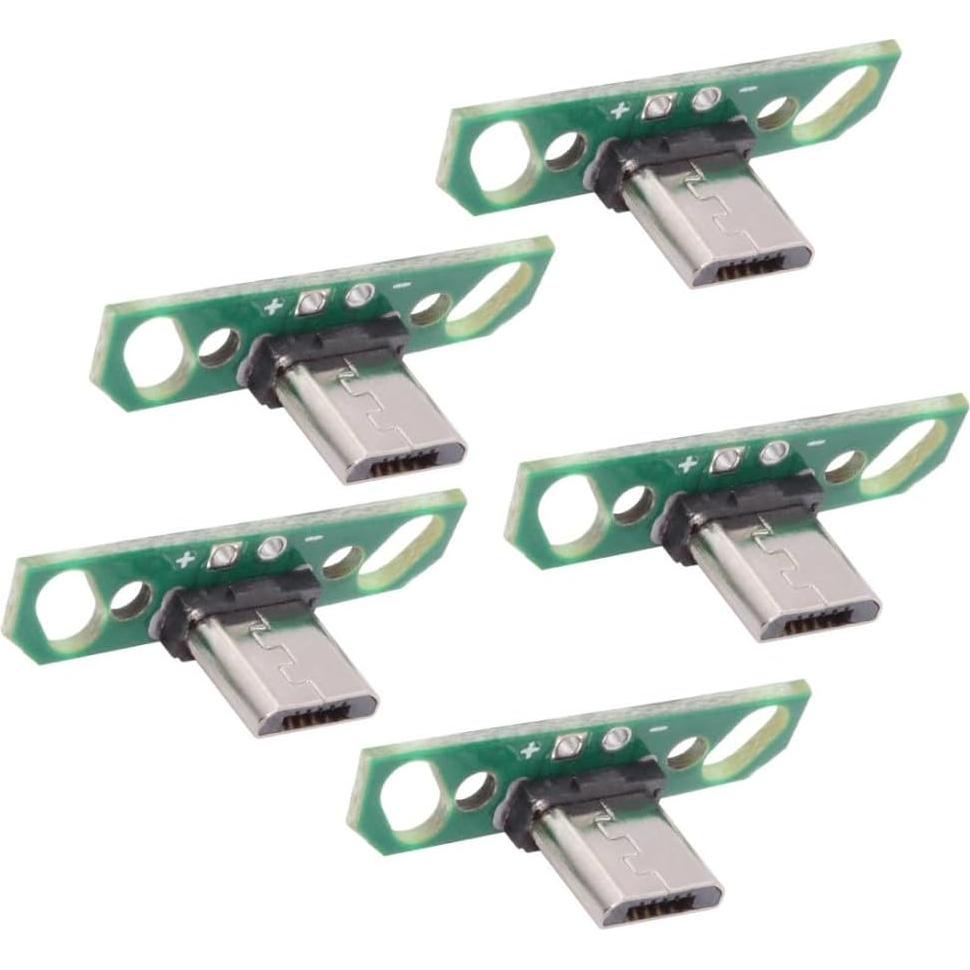 Conector USB 2.0 Micro Macho 2Pin CY - 5 Pack para Soldar