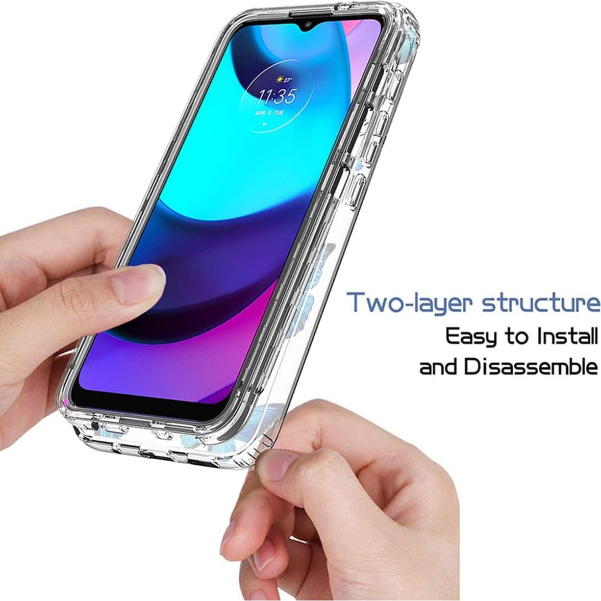 Funda Protectora para Motorola Moto E20/E30/E40 con Protector de Pantalla